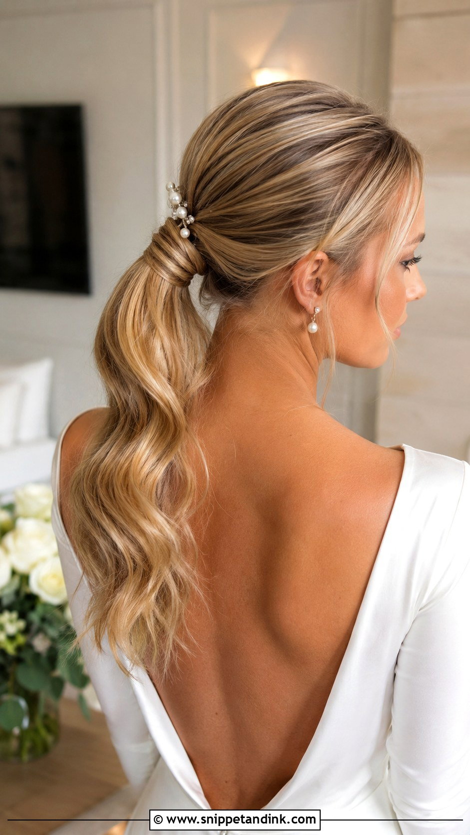 Winter Bridal Ponytail - Snippet and Ink - 15 Winter Bridal Hair Ideas
