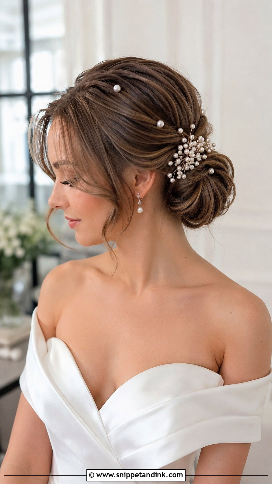 Winter Bride Pearl Hair - Snippet and Ink - 15 Winter Bride Hairstyles
