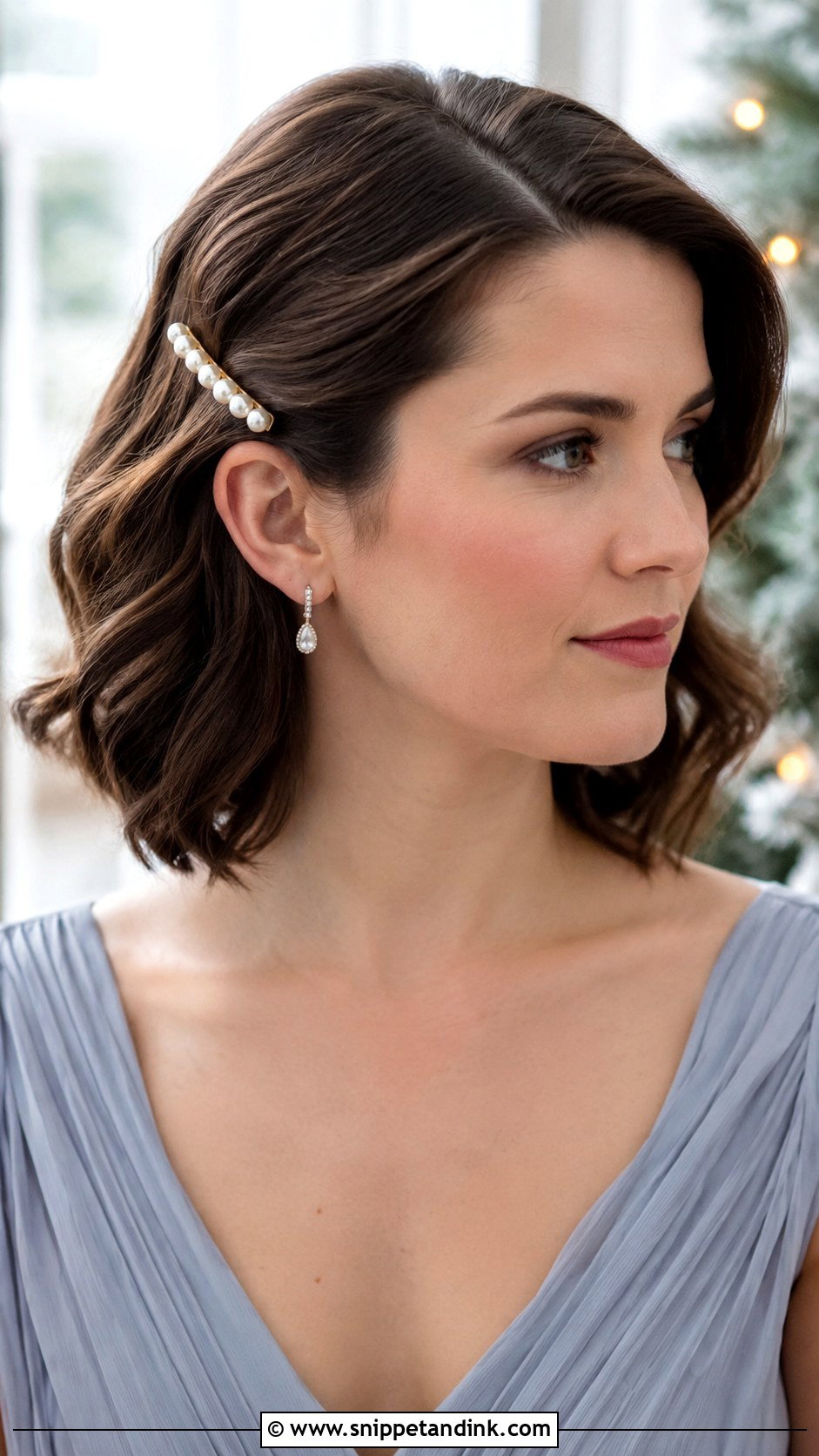 Winter Bridesmaid Short Hair Waves - Snippet and Ink - 20 Winter Bridesmaid Hair Ideas