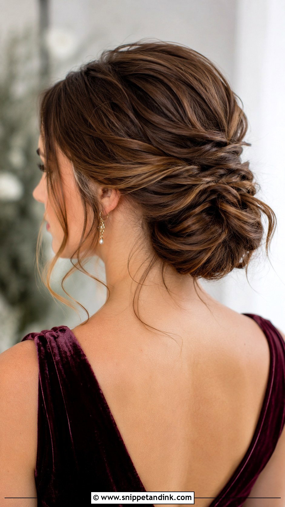 Winter Bridesmaid Textured Updo - Snippet and Ink - 20 Winter Bridesmaid Hair Ideas