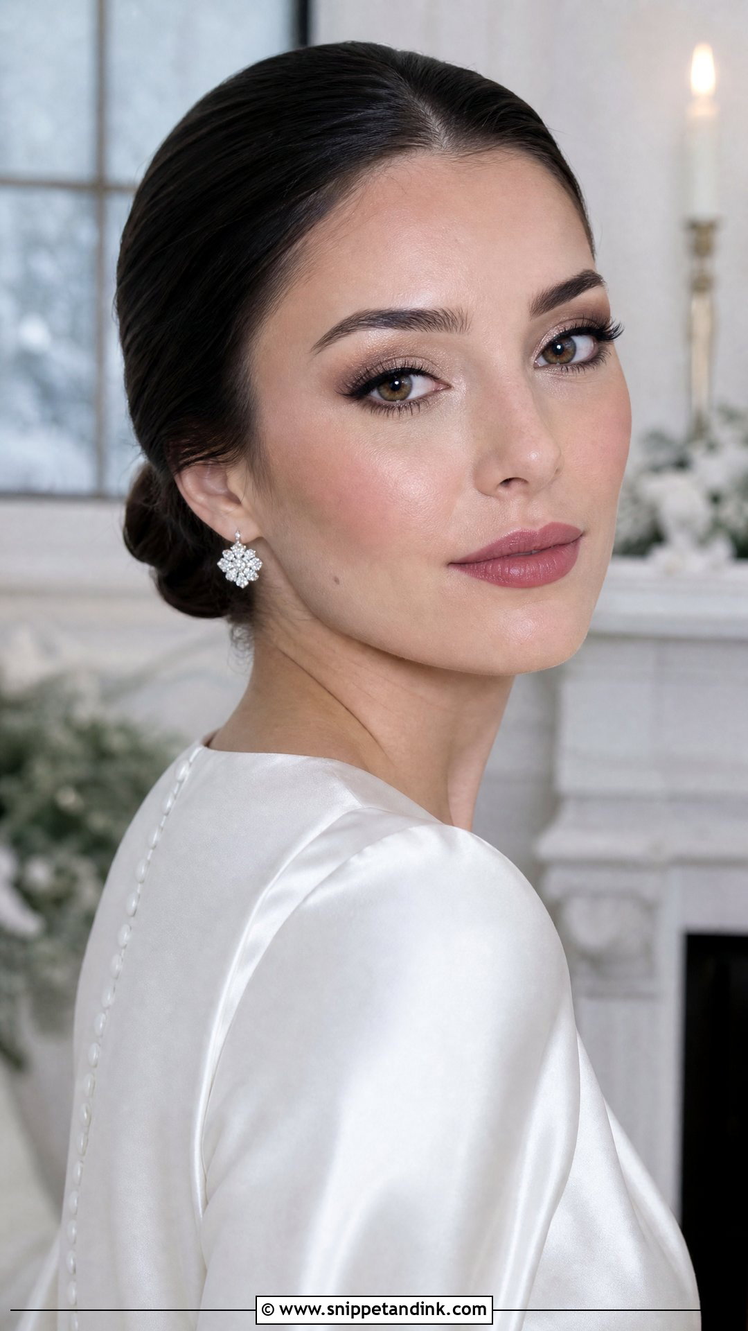 Winter Glam Bride Makeup - Snippet and Ink - 35 Glam Bride Makeup Ideas