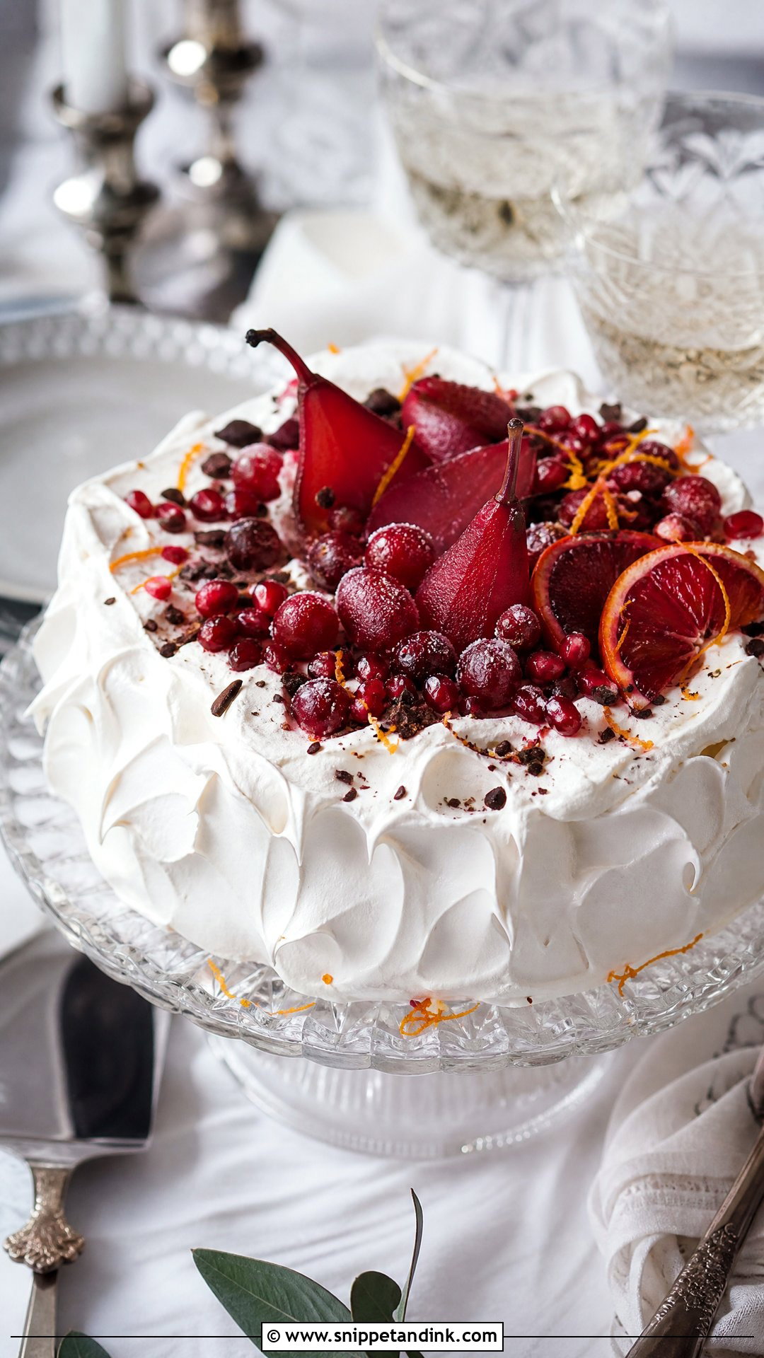 Winter Pavlova Wedding Cake - Snippet and Ink - 20 Pavlova Wedding Cake Ideas