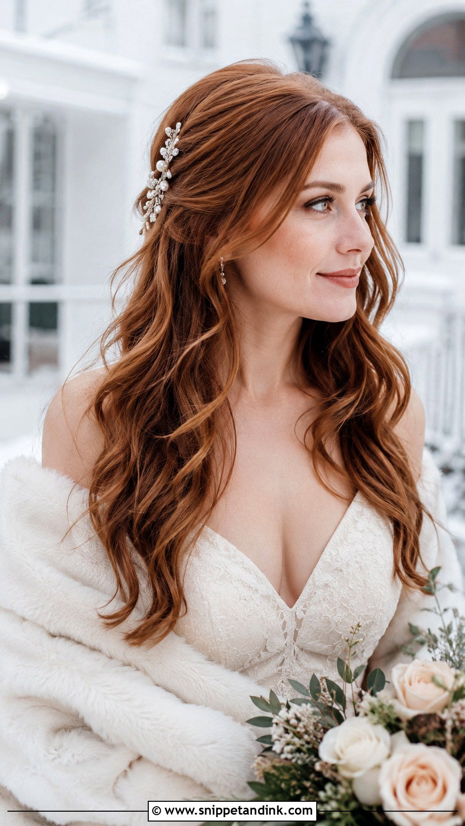 Winter Wedding Loose Waves For Long Hair - Snippet and Ink - 15 Winter Wedding Hairstyles for Long Hair