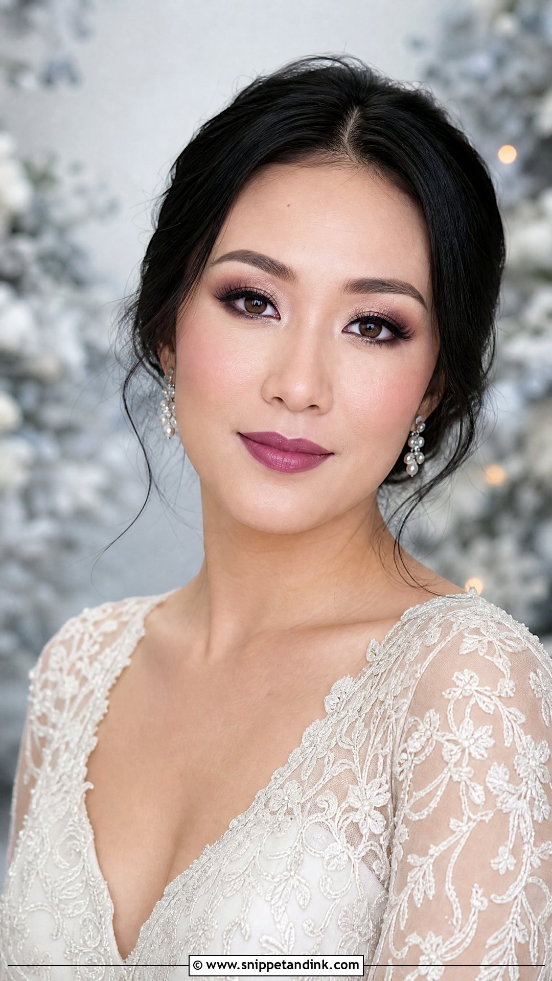 Winter Wedding Makeup For Dark Hair - Snippet and Ink - 20 Wedding Makeup Dark Hair Ideas