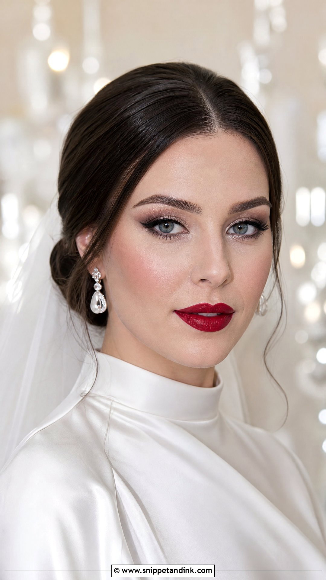 Winter Wedding Makeup With Red Lipstick - Snippet and Ink - 20 Wedding Makeup Red Lipstick Ideas