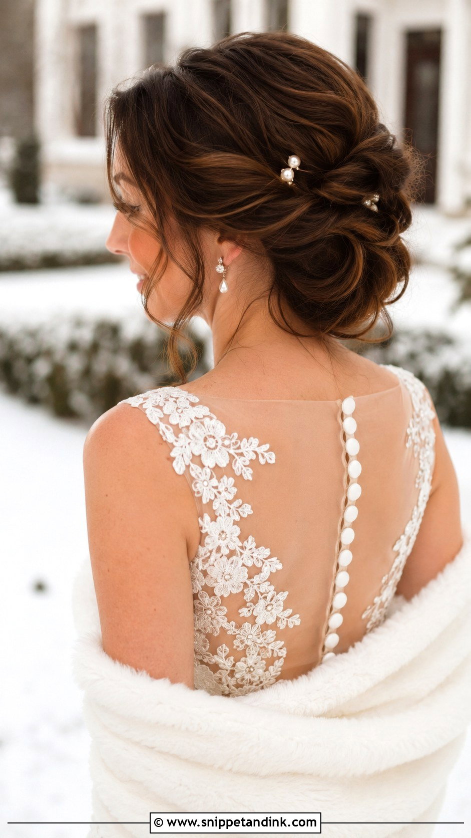 Winter Wedding Twisted Updo For Long Hair - Snippet and Ink - 15 Winter Wedding Hairstyles for Long Hair