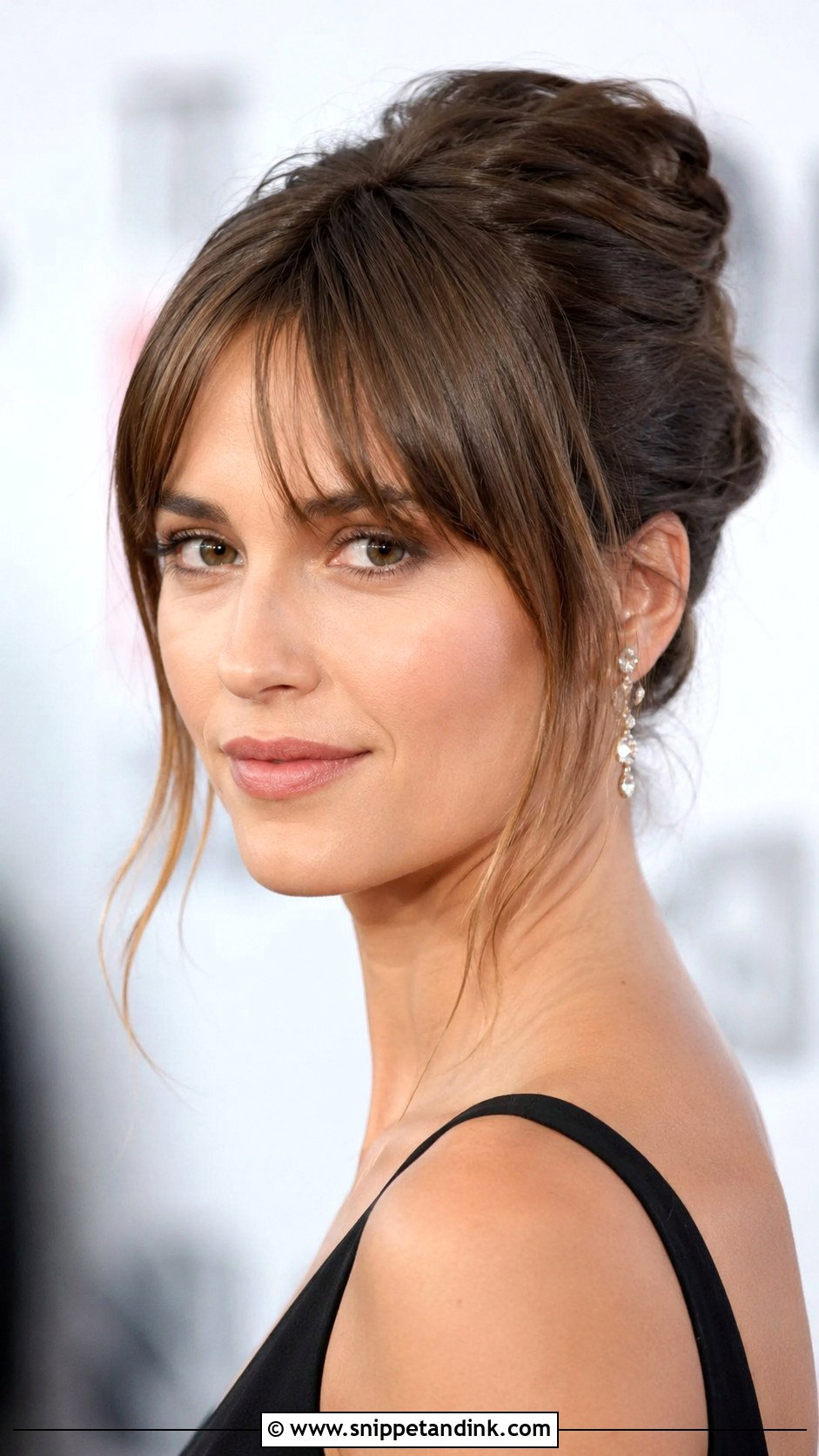 Wispy Bangs With a French Twist - Snippet and Ink - 20 Wedding Guest Hairstyles Bangs