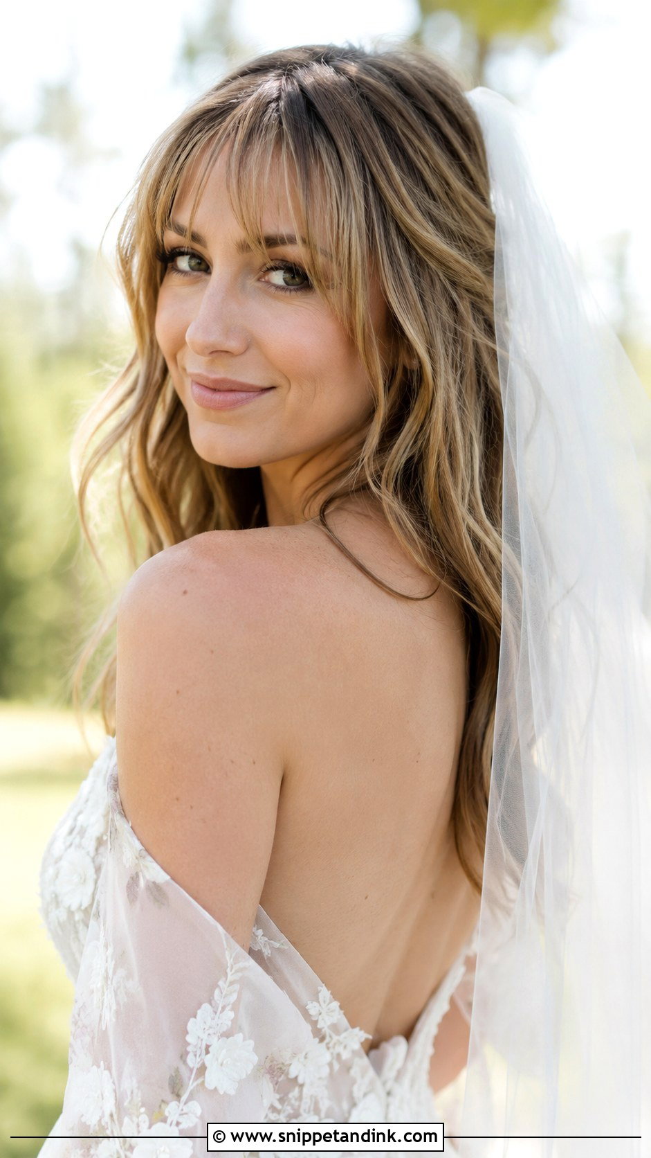 Wispy Fringe With Tousled Down Look - Snippet and Ink - 25 Wedding Hair Bangs Ideas