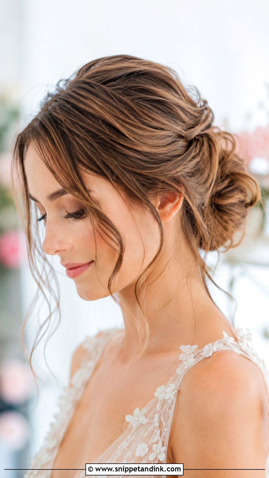 Wispy Updo With Face Framing Pieces - Snippet and Ink - 30 Wedding Updo Hairstyles