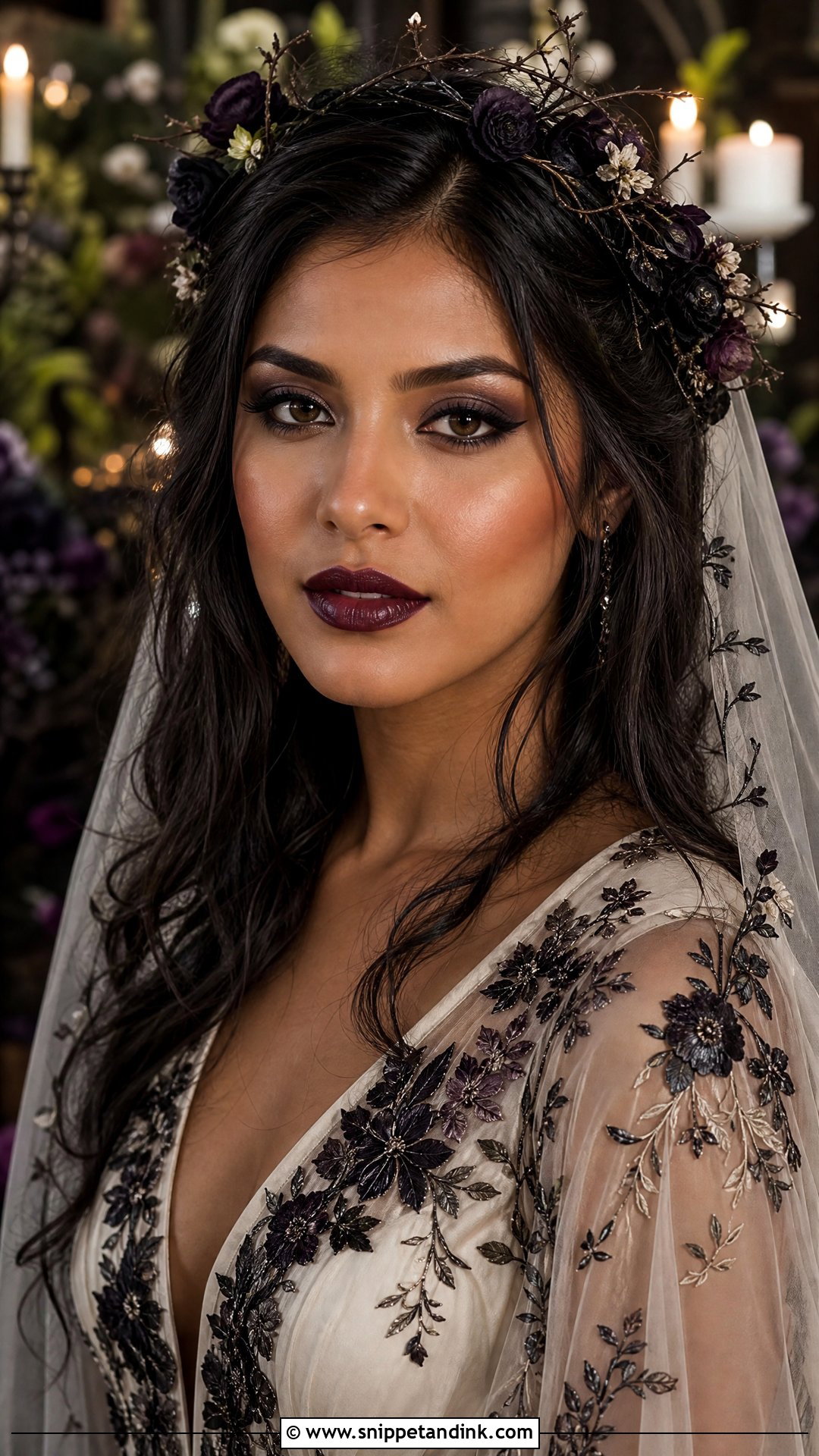 Witchy Wedding Makeup - Snippet and Ink - 25 Alt Wedding Makeup Ideas