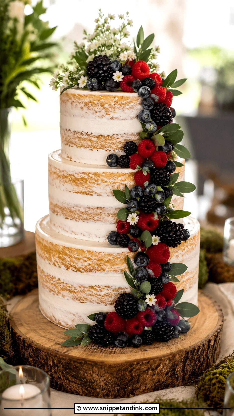 Woodland Berry Wedding Cake - Snippet and Ink - 20 Woodlands Cake Ideas for Wedding