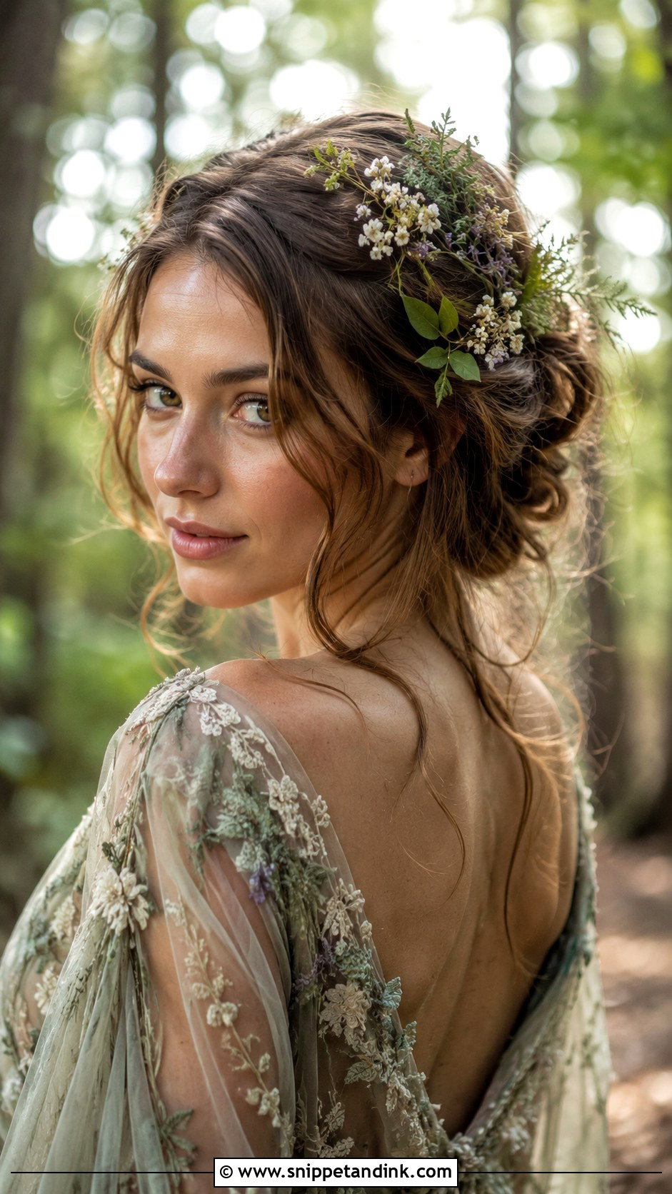 Woodland Fairy Tousled Updo - Snippet and Ink - 20 Fantasy Wedding Hair Ideas