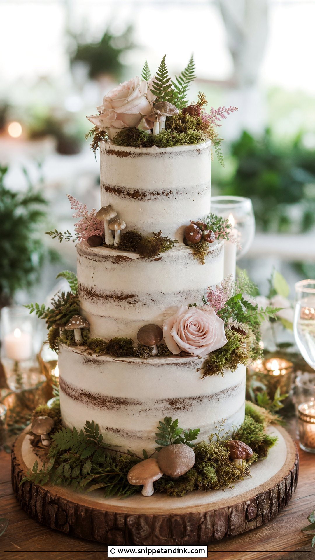 Woodland Mushroom Wedding Cake - Snippet and Ink - 20 Mushroom Cake Decoration Ideas for Wedding
