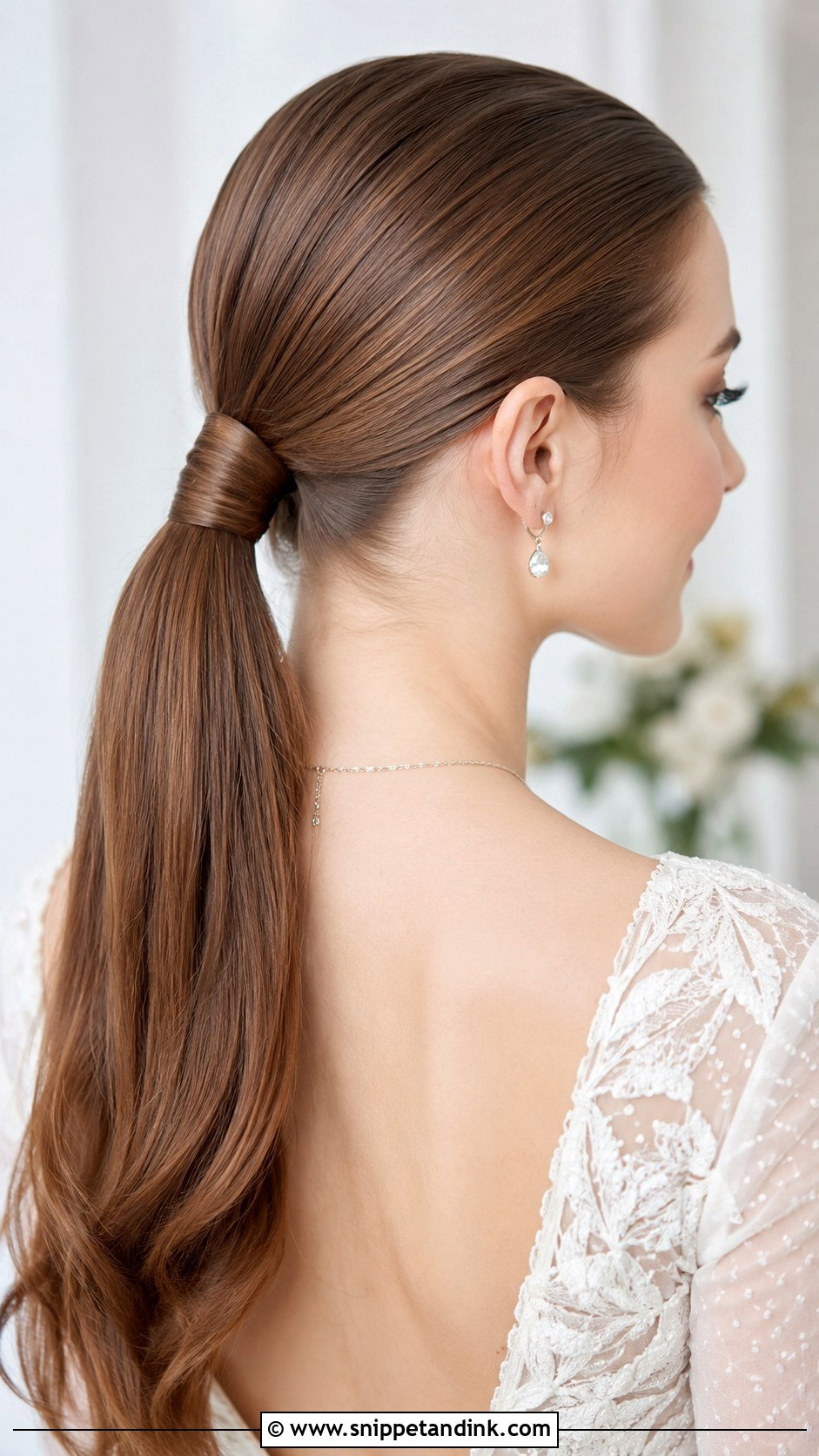 Wrapped Ponytail for Wedding - Snippet and Ink - 30 Ponytail Hairstyles for Wedding