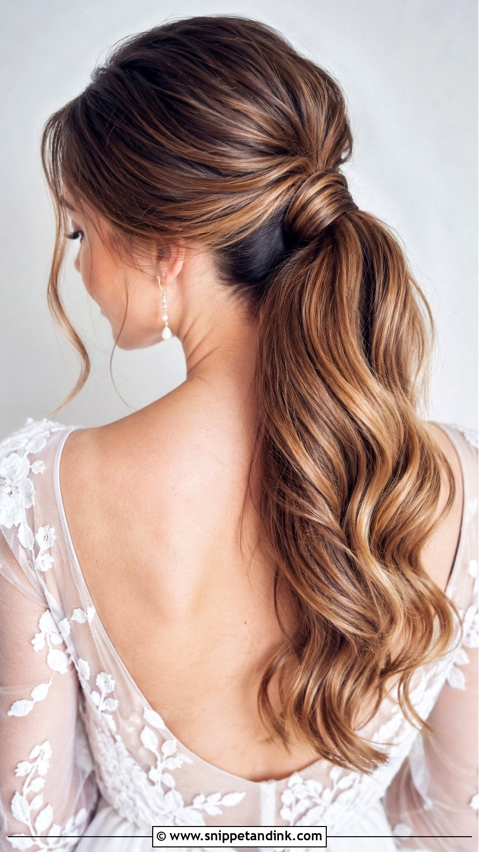Wrapped Wedding Ponytail - Snippet and Ink - 25 Wedding Hair Ponytail Ideas