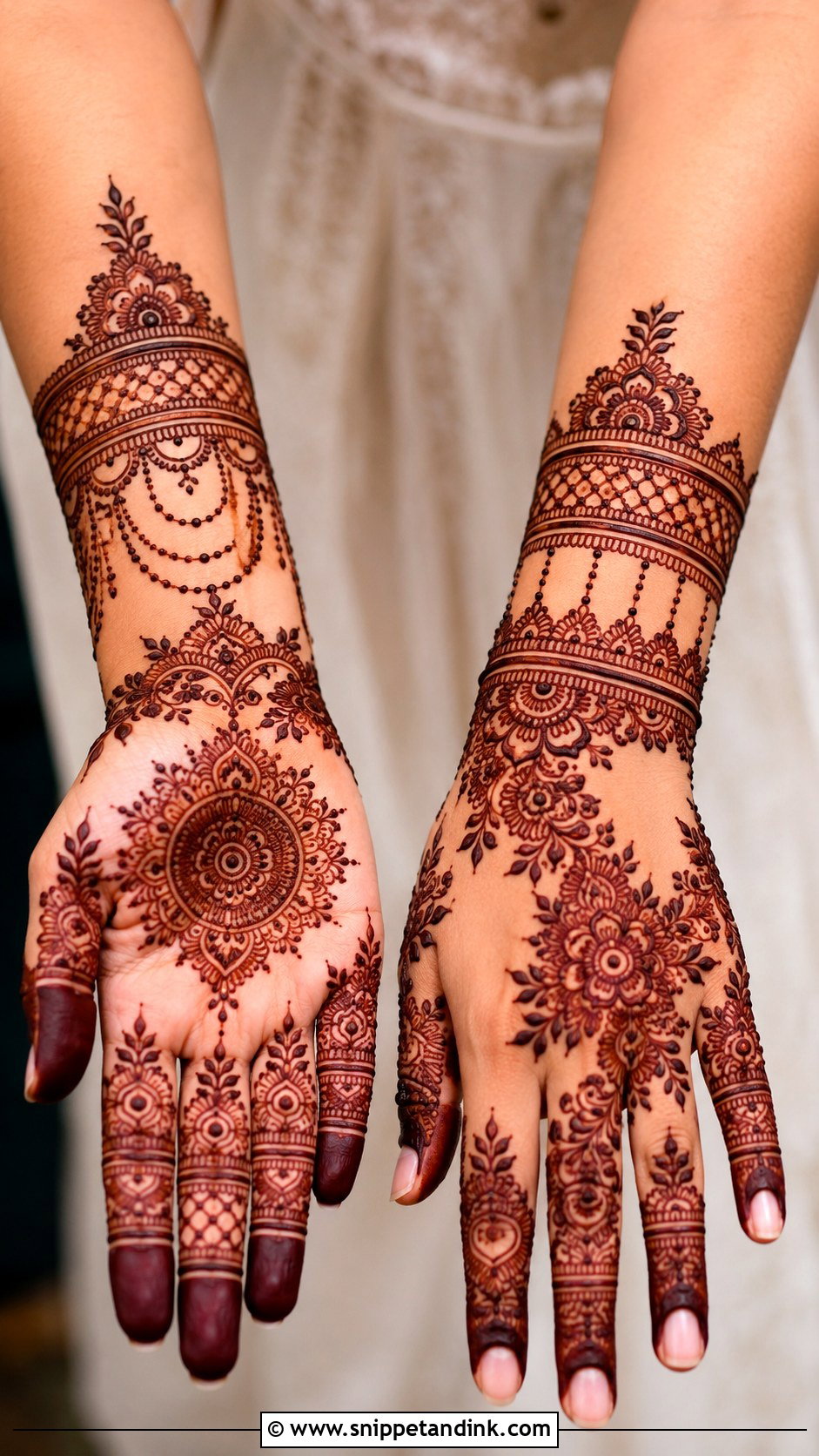 Wrist Band Bridal Mehndi Design - Snippet and Ink - 35 Latest Bridal Mehndi Designs