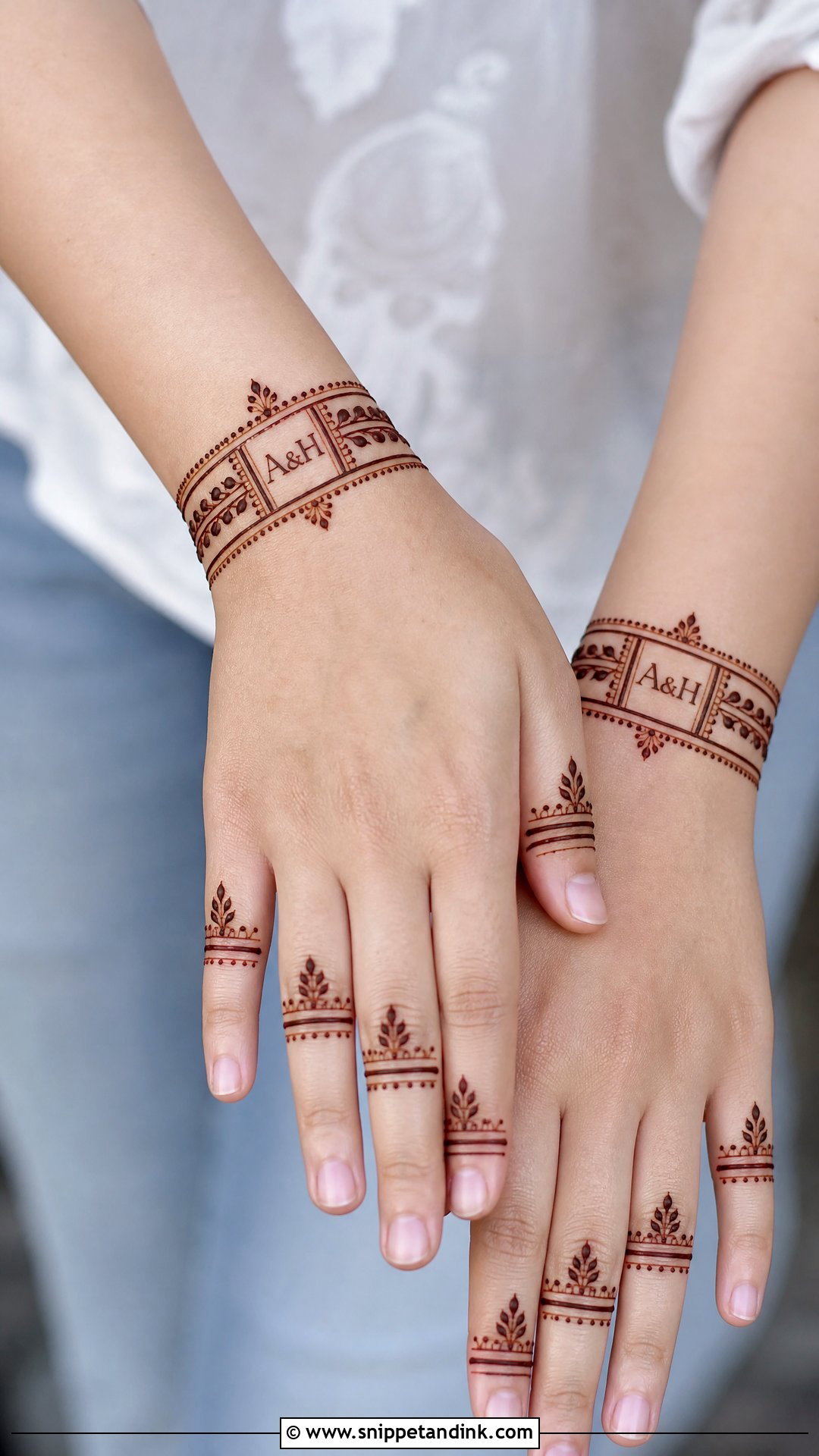 Wrist Band Groom Mehndi Design - Snippet and Ink - 20 Groom Mehndi Designs