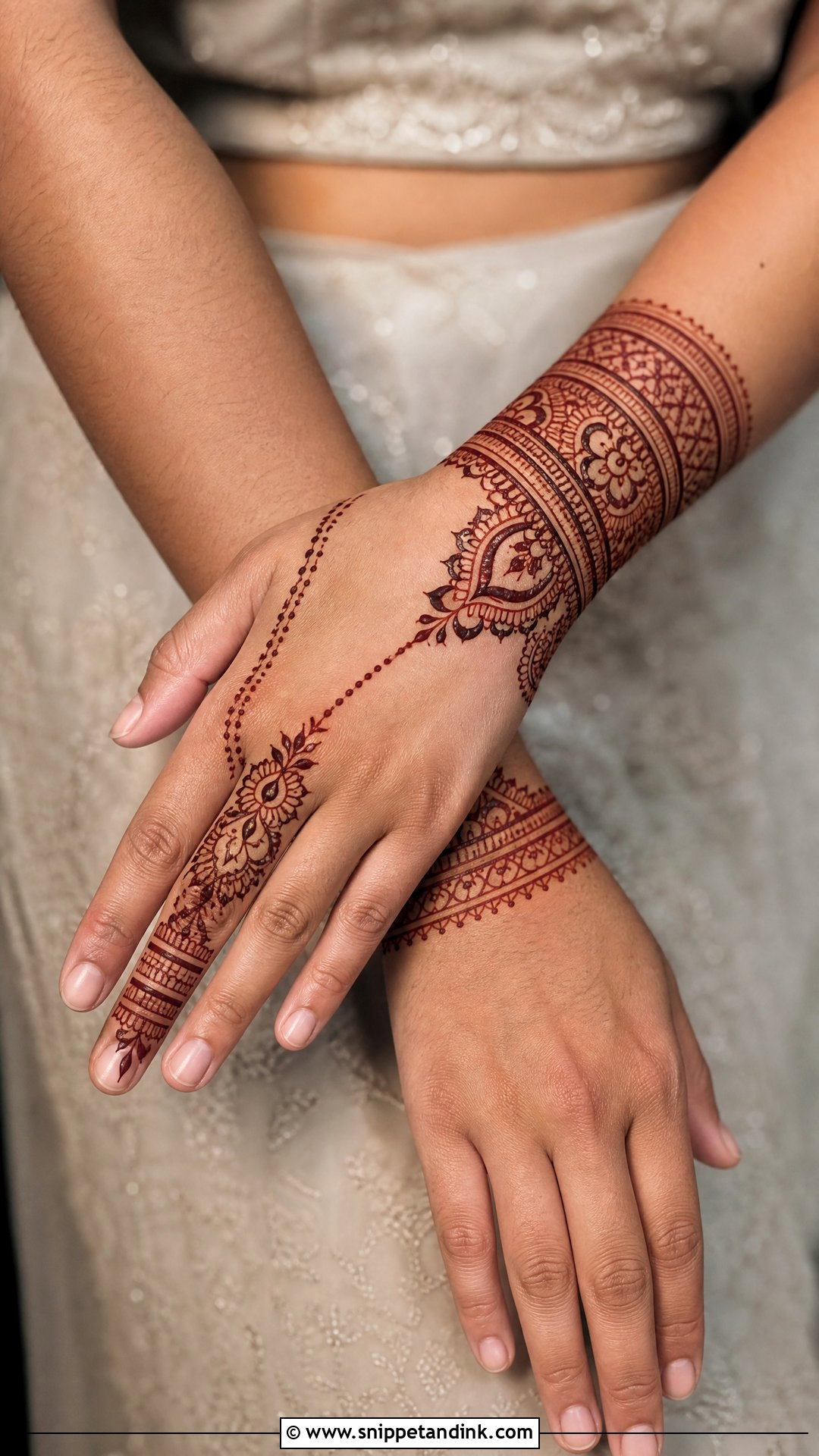 Wrist Band Groom Mehndi Design - Snippet and Ink - 20 Groom Mehndi Design for Men Ideas