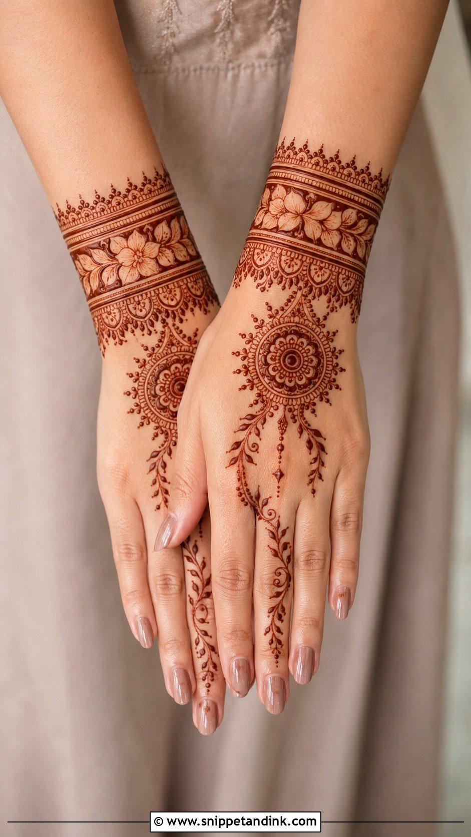 Wrist Half Hand Mehndi Design - Snippet and Ink - 35 Half Hand Mehndi Design Ideas