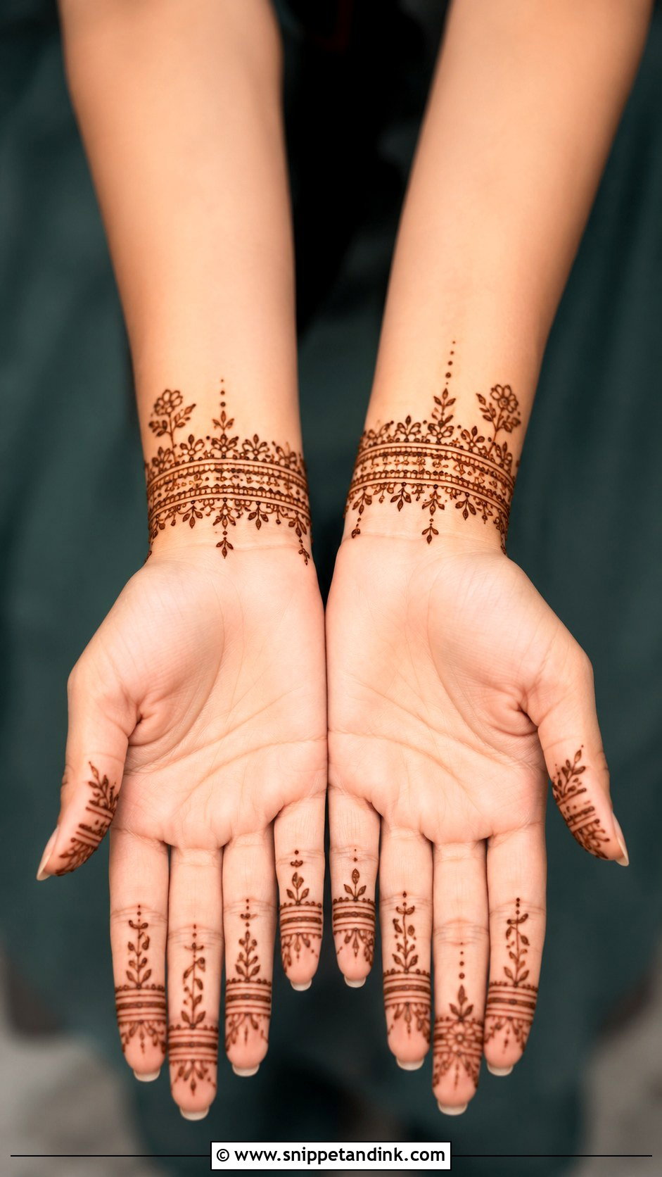 Wrist Khafif Mehndi Design - Snippet and Ink - 35 Khafif Mehndi Designs