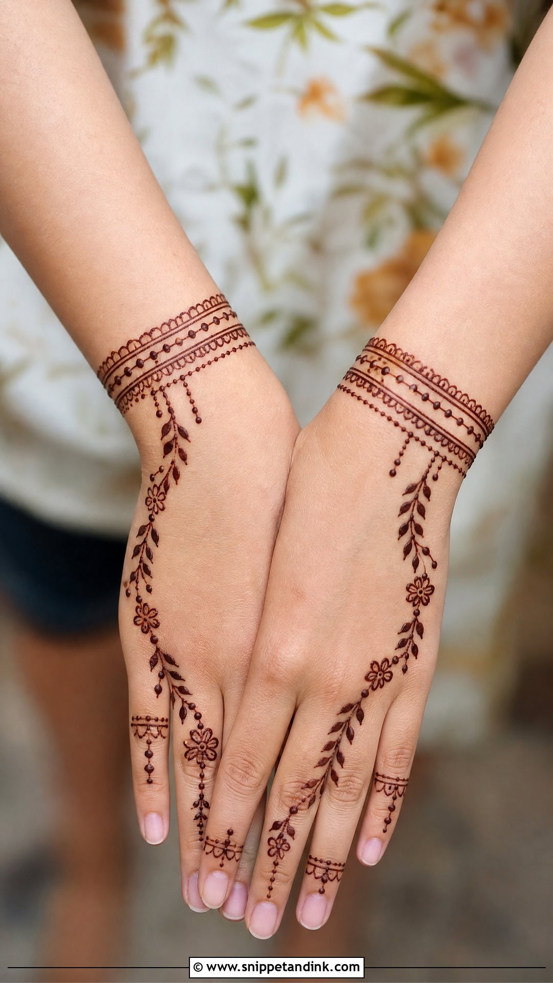 Wrist Normal Mehndi Design - Snippet and Ink - 30 Normal Mehndi Design Ideas