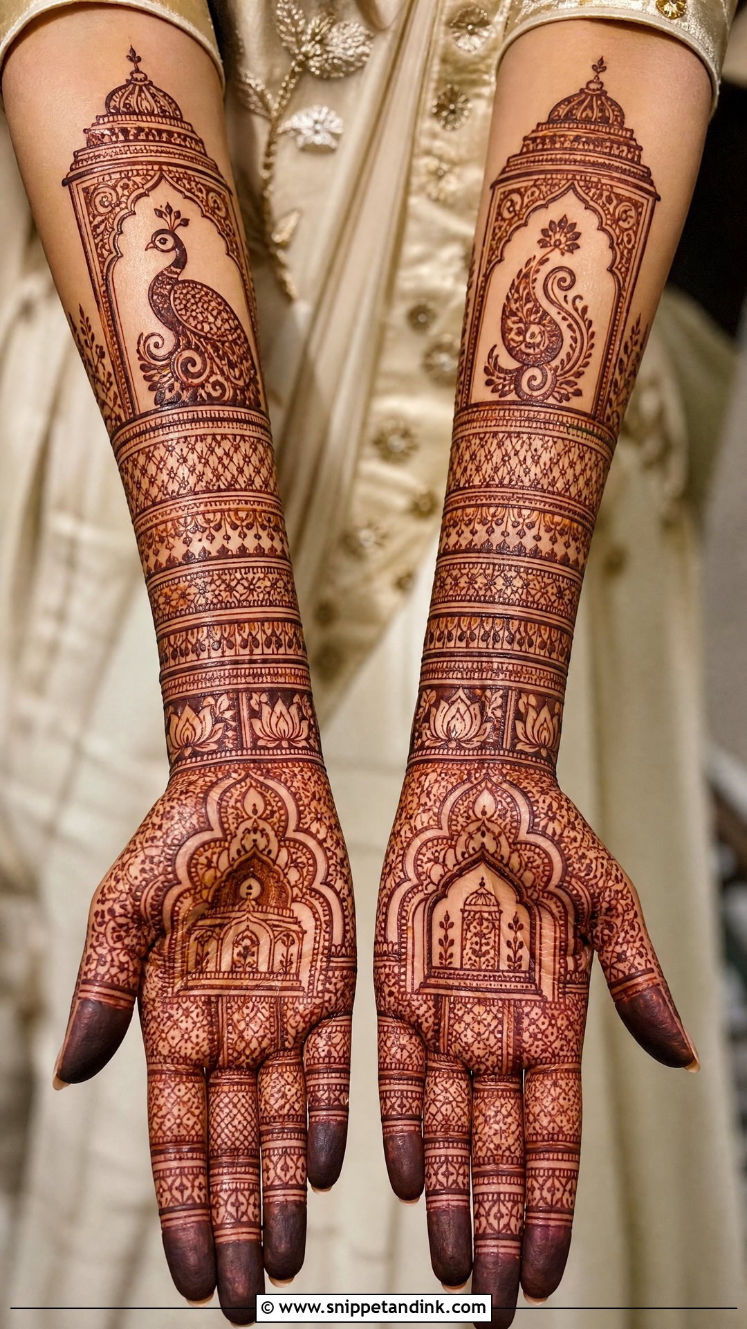 Wrist To Forearm Bridal Mehndi Design - Snippet and Ink - 25 Traditional Indian Bridal Mehndi Designs