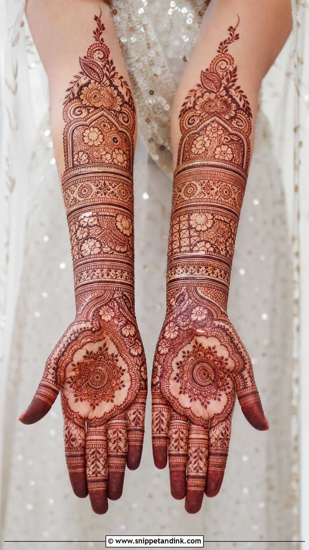 Wrist To Forearm Bridal Mehndi Design - Snippet and Ink - 20 New Unique Bridal Mehndi Designs