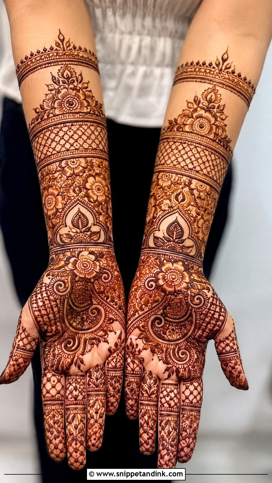 Wrist To Forearm Mehndi Design - Snippet and Ink - 35 Mehndi Designs 2025