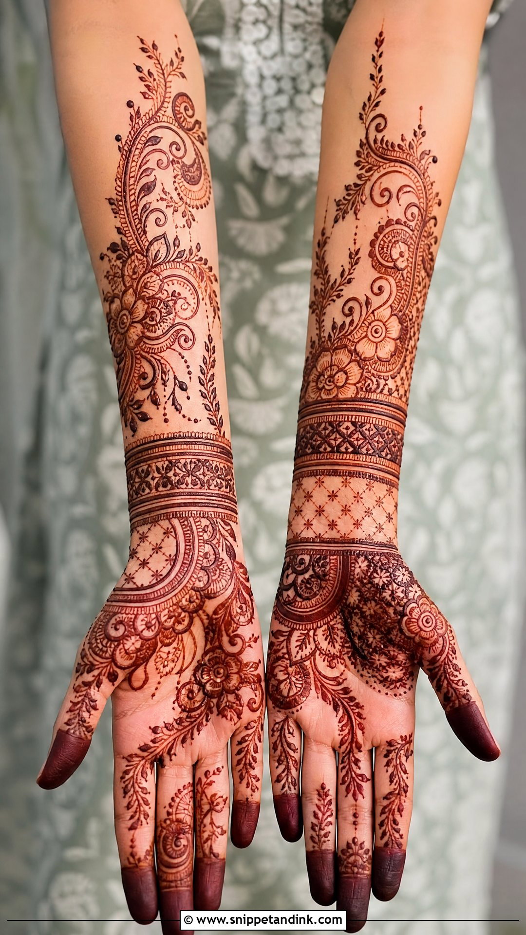 Wrist To Forearm Sister Wedding Mehndi Design - Snippet and Ink - 20 Sister Wedding Mehndi Designs