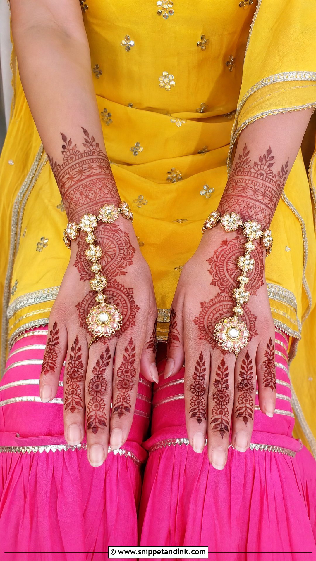 Yellow And Pink Gharara Set - Snippet and Ink - 20 Yellow and Pink Haldi Outfit Ideas
