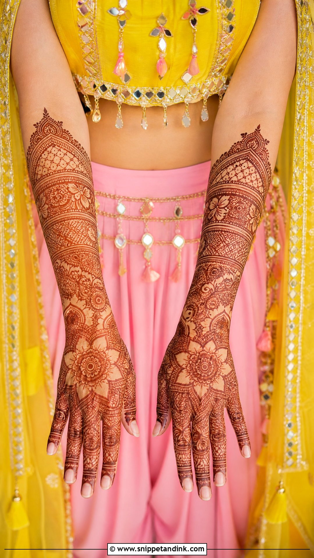 Yellow And Pink Indo Western Set - Snippet and Ink - 20 Yellow and Pink Haldi Outfit Ideas