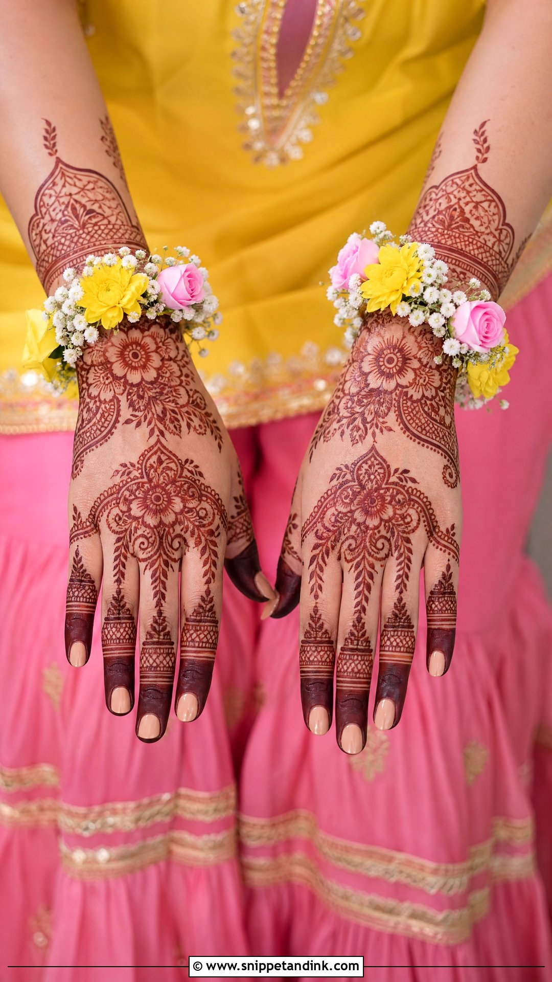 Yellow And Pink Sharara Set - Snippet and Ink - 20 Yellow and Pink Haldi Outfit Ideas
