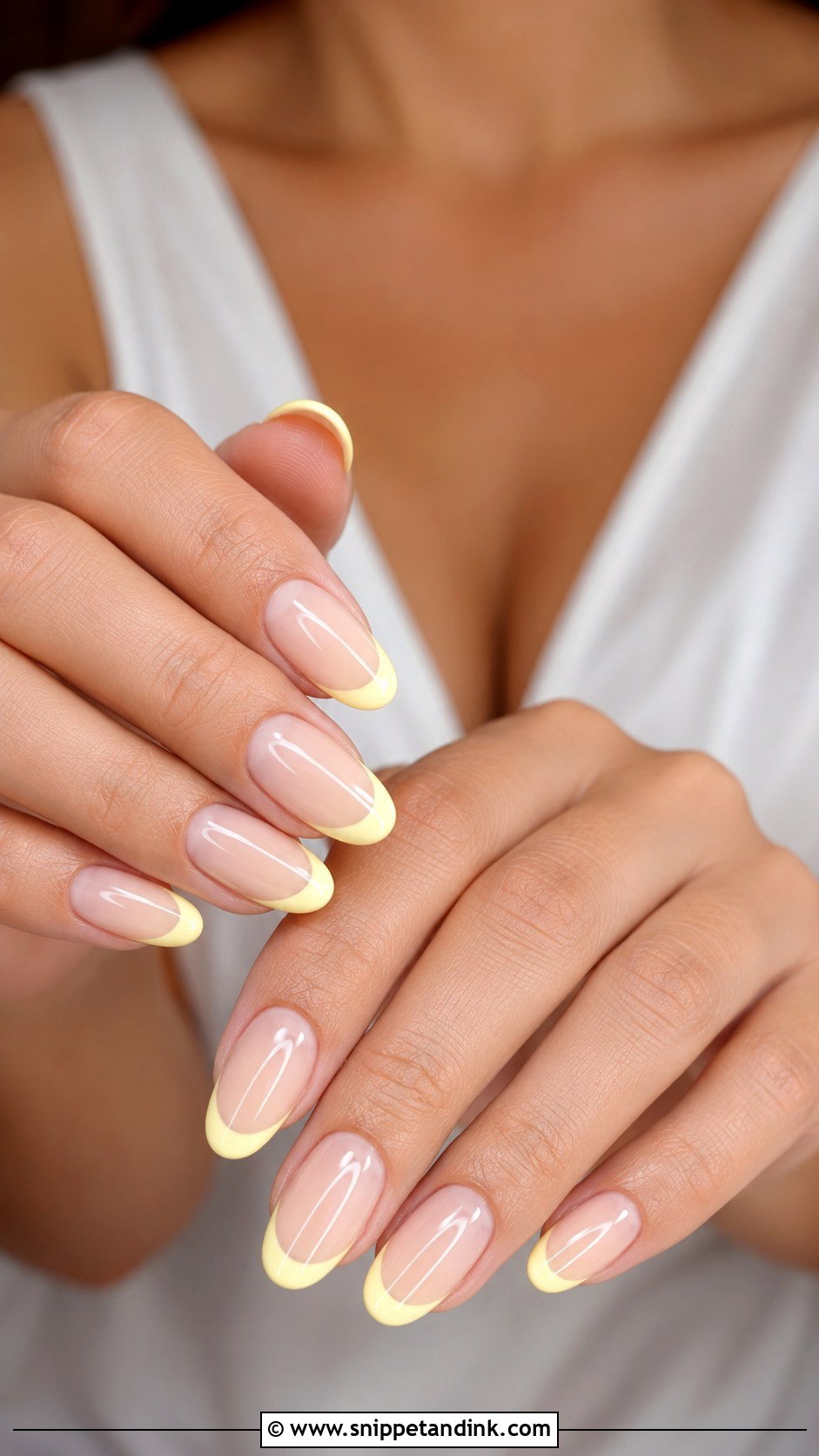 Yellow French Tip Wedding Nails - Snippet and Ink - 20 Yellow Wedding Nails