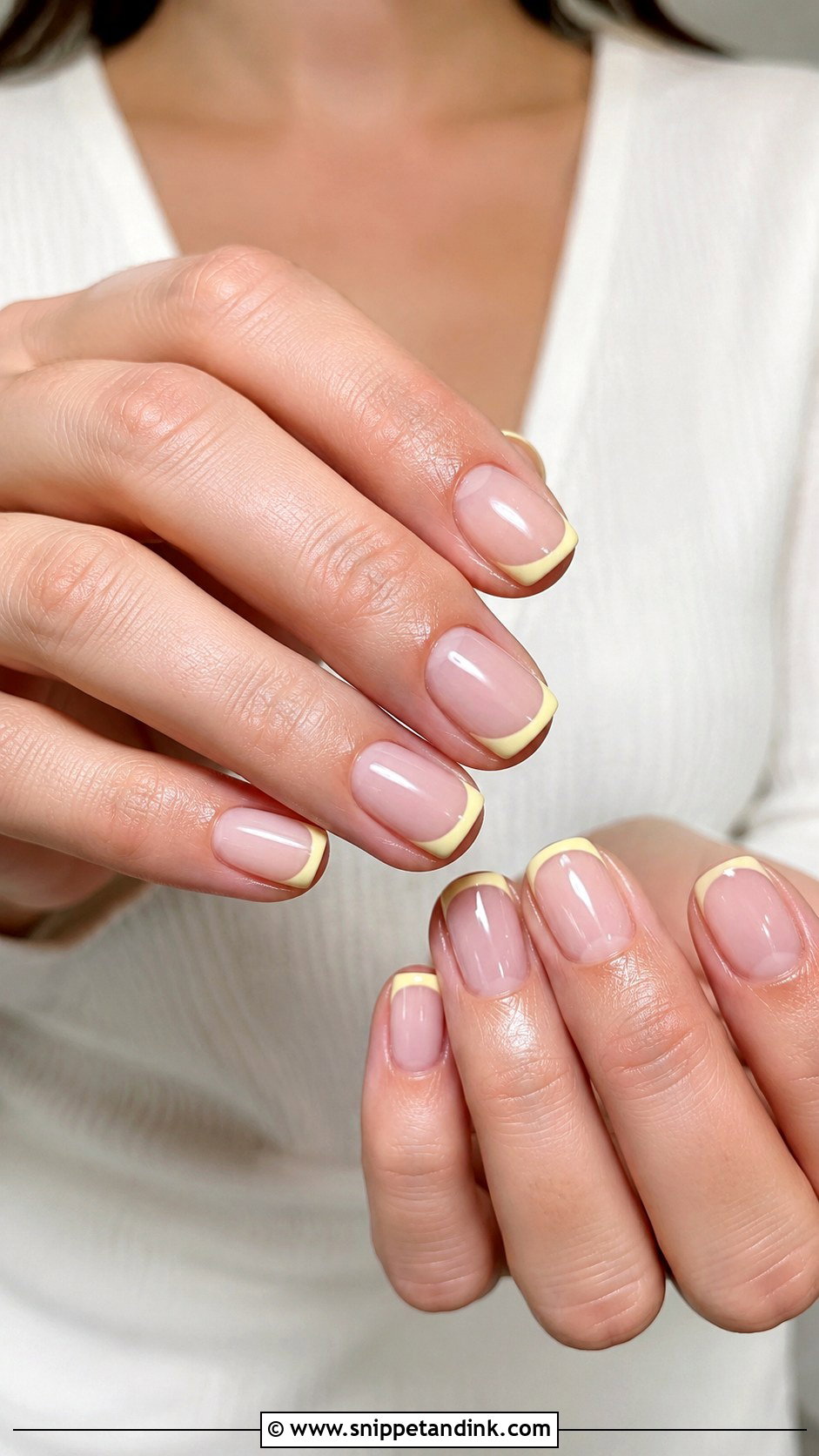 Yellow French Wedding Nails - Snippet and Ink - 20 Colorful Wedding Nails
