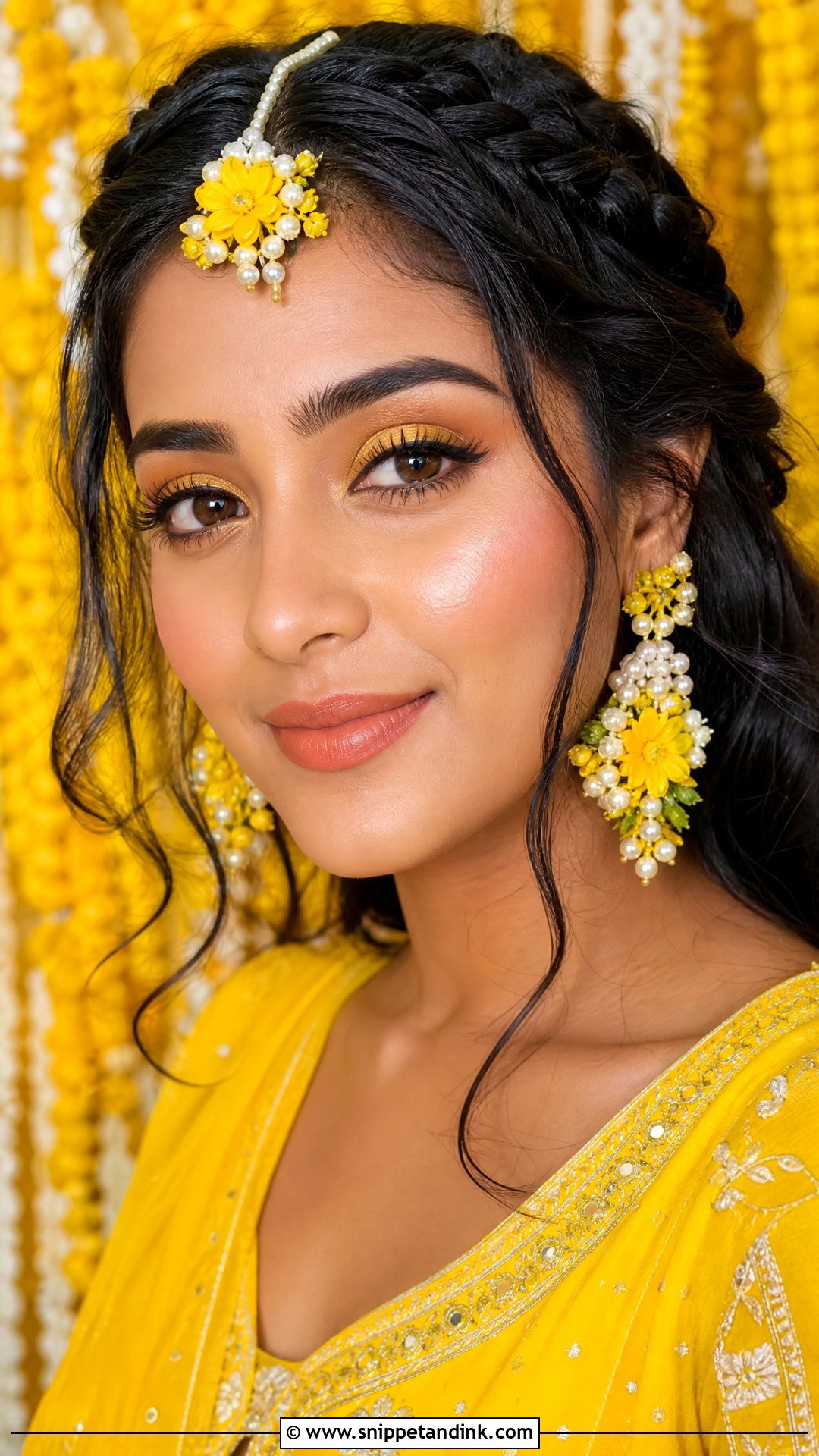 Yellow Haldi Bridal Makeup - Snippet and Ink - 25 Haldi Bridal Look Ideas