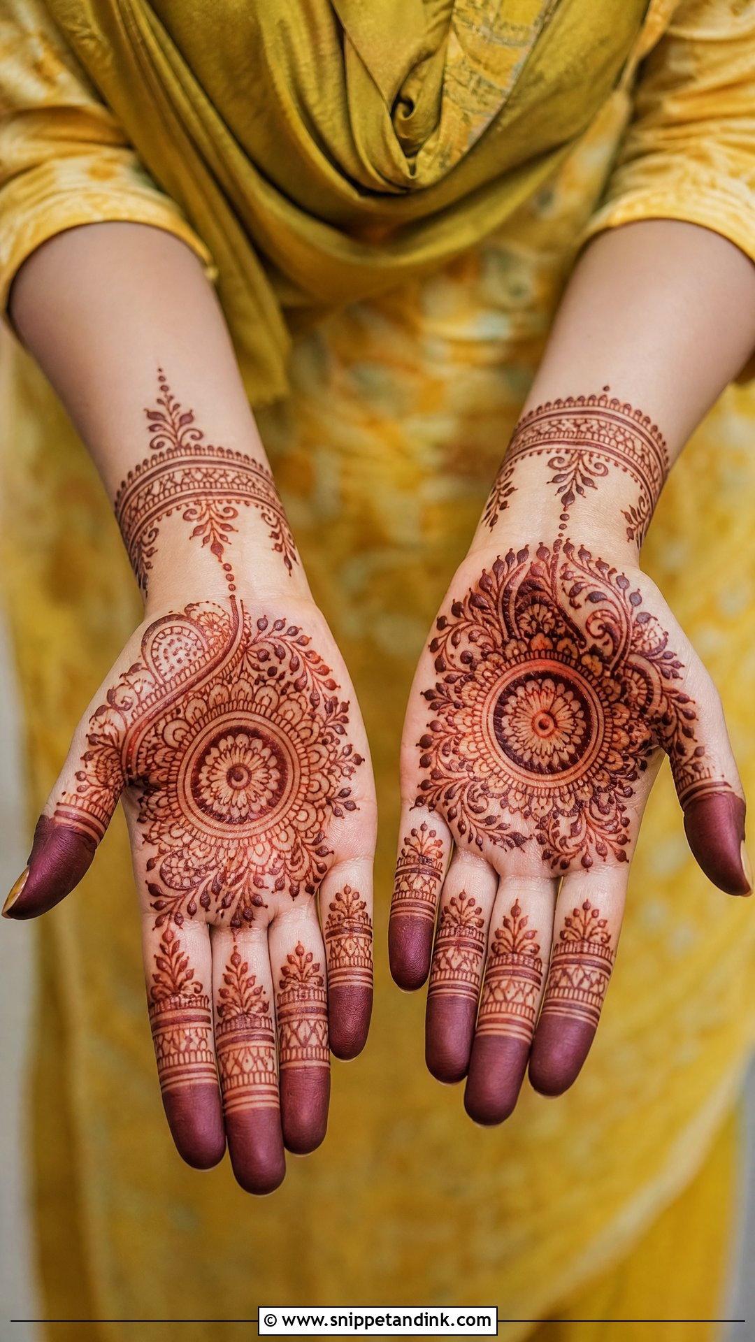 Yellow Mehndi Dress Design - Snippet and Ink - 20 Mehndi Dresses Designs