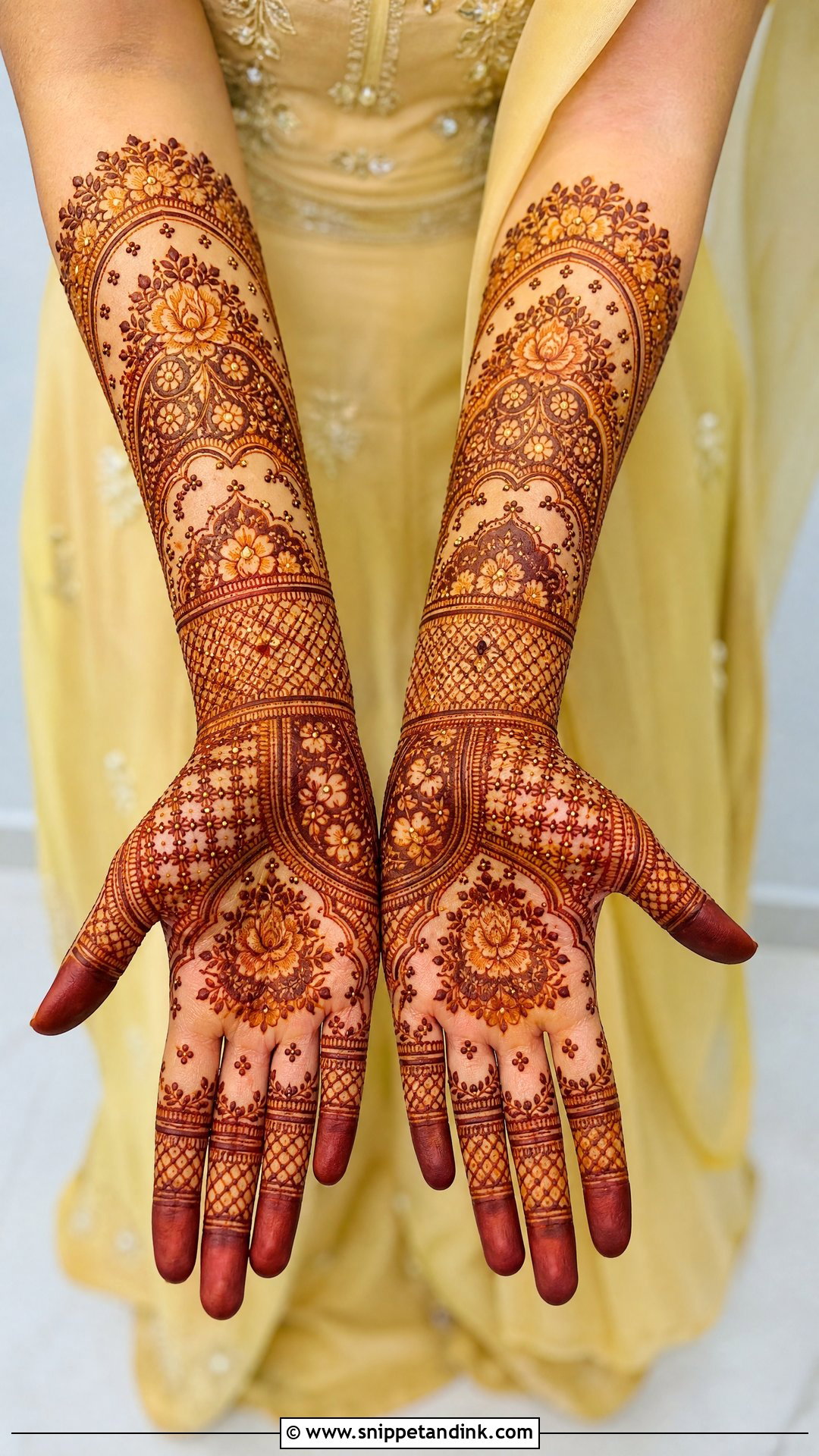 Yellow Mehndi Gharara - Snippet and Ink - 20 Mehndi Gharara Ideas