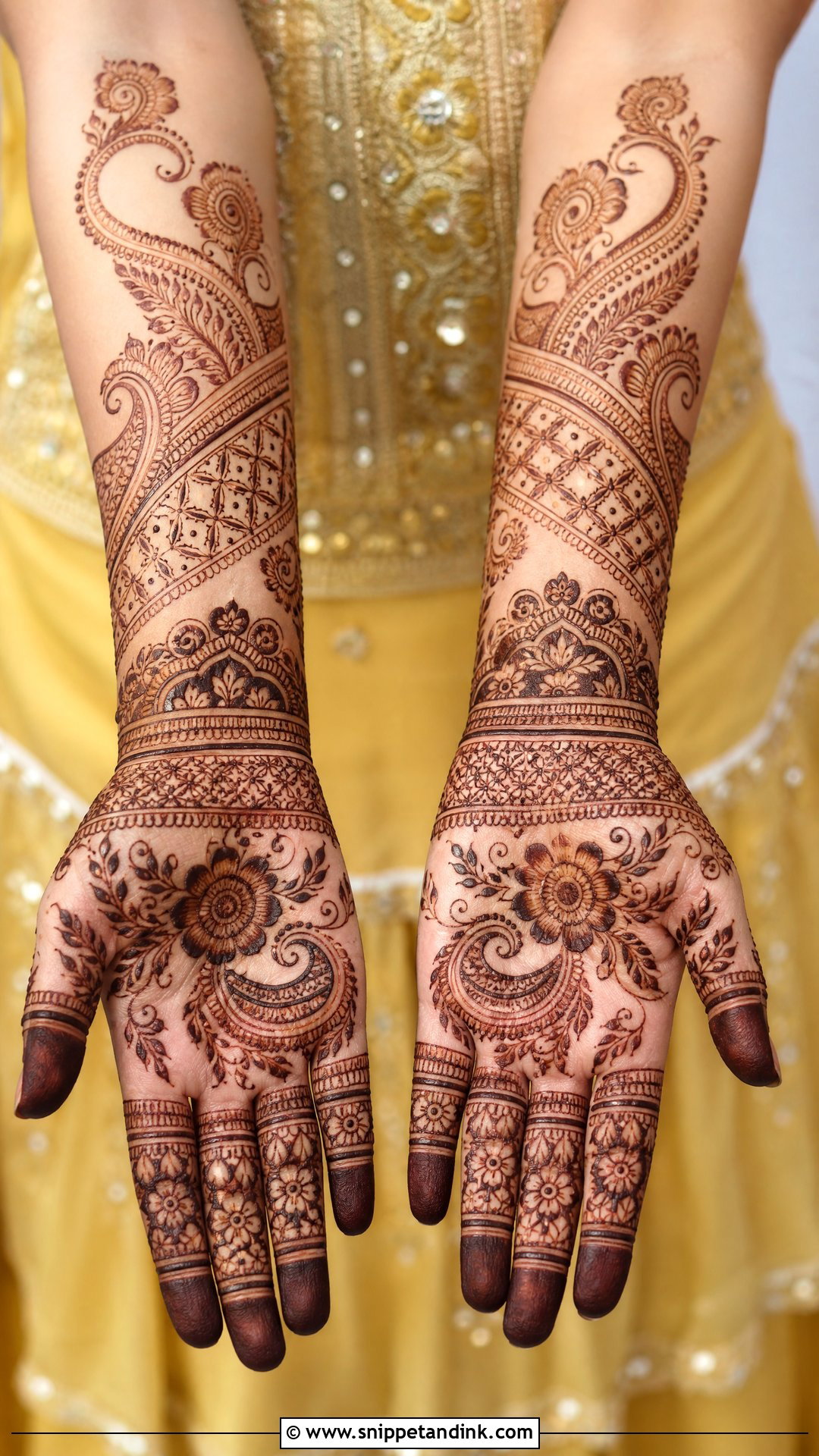 Yellow Sharara Design For Mehndi - Snippet and Ink - 20 Sharara Designs for Mehndi