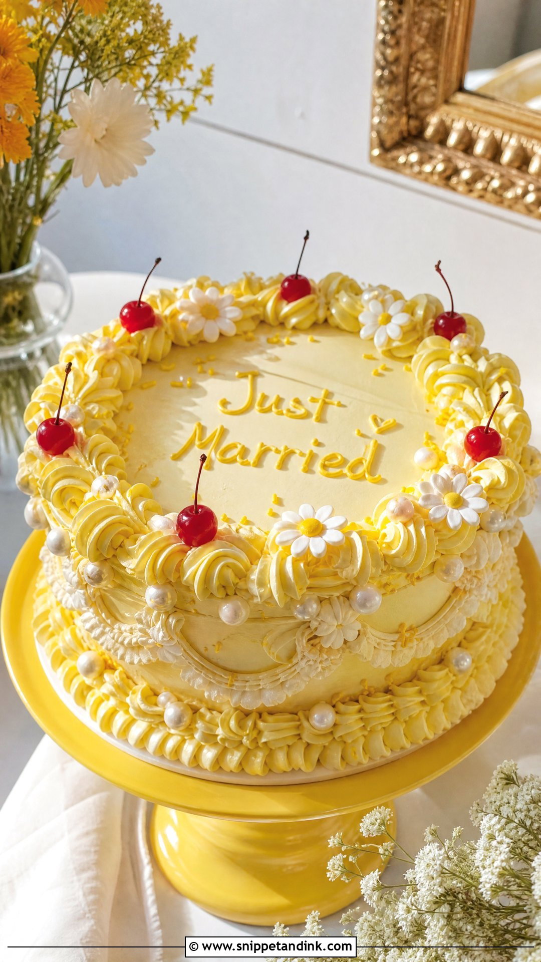 Yellow Ugly Wedding Cake - Snippet and Ink - 35 Ugly Cakes for Wedding