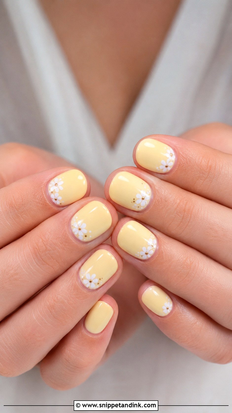 Yellow Wedding Nails With Milky Base - Snippet and Ink - 20 Yellow Wedding Nails