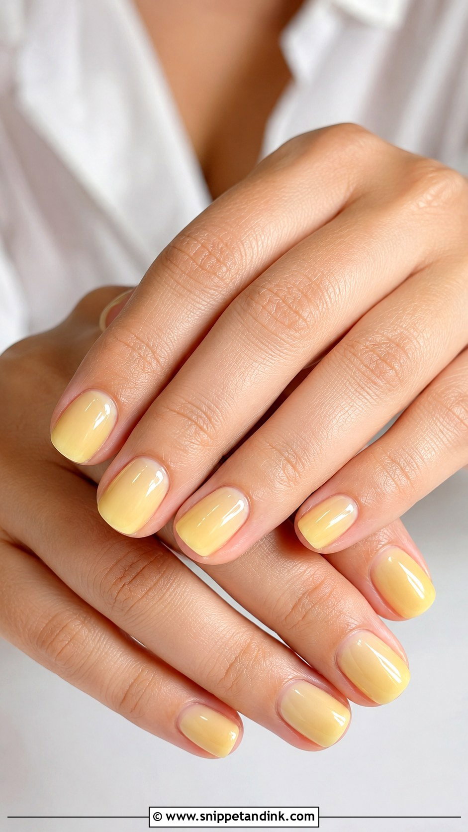 Yellow Wedding Nails With Sheer Finish - Snippet and Ink - 20 Yellow Wedding Nails