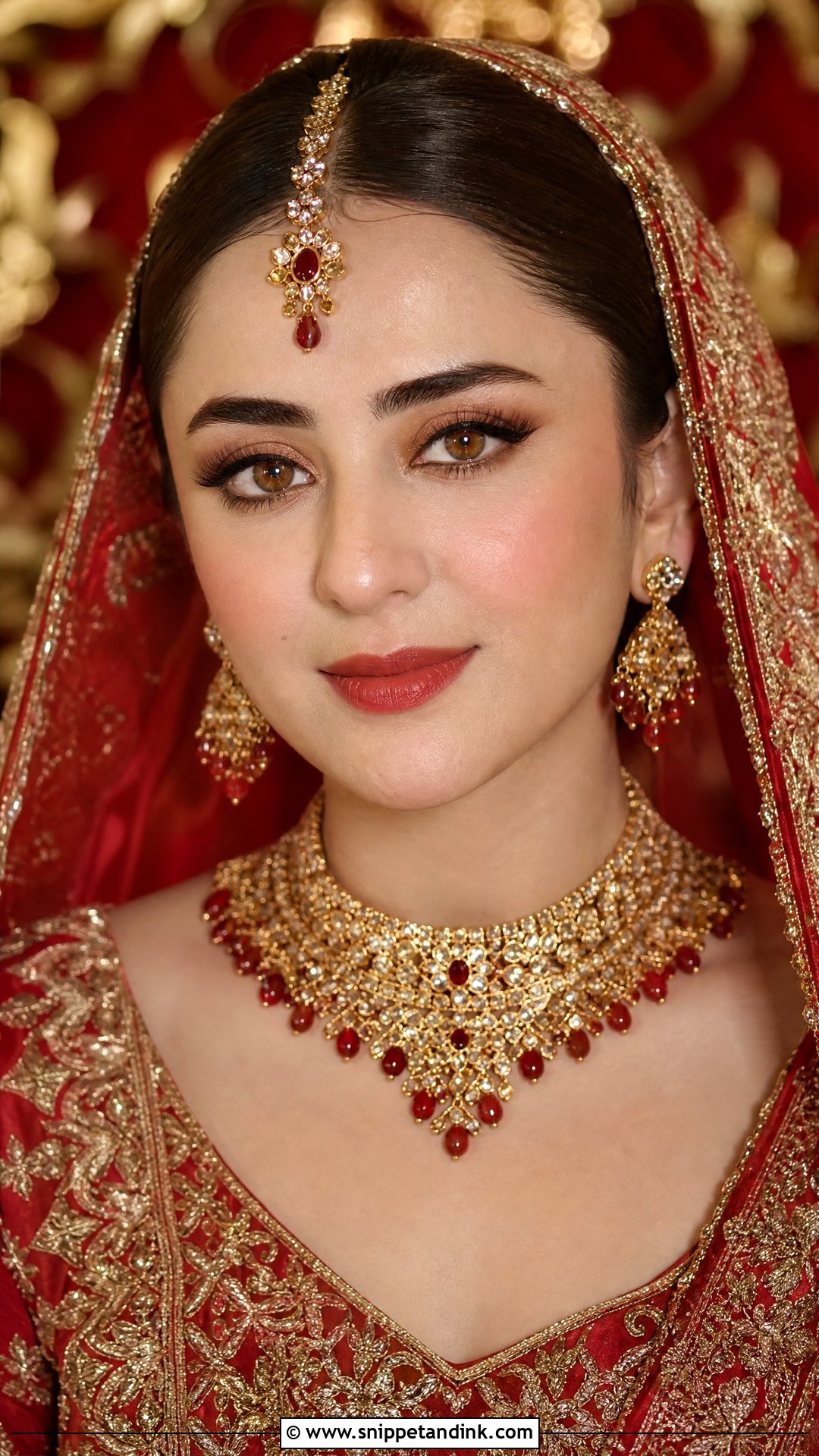 Yumna Zaidi Red Bridal Makeup - Snippet and Ink - 20 Yumna Zaidi Bridal Look Ideas