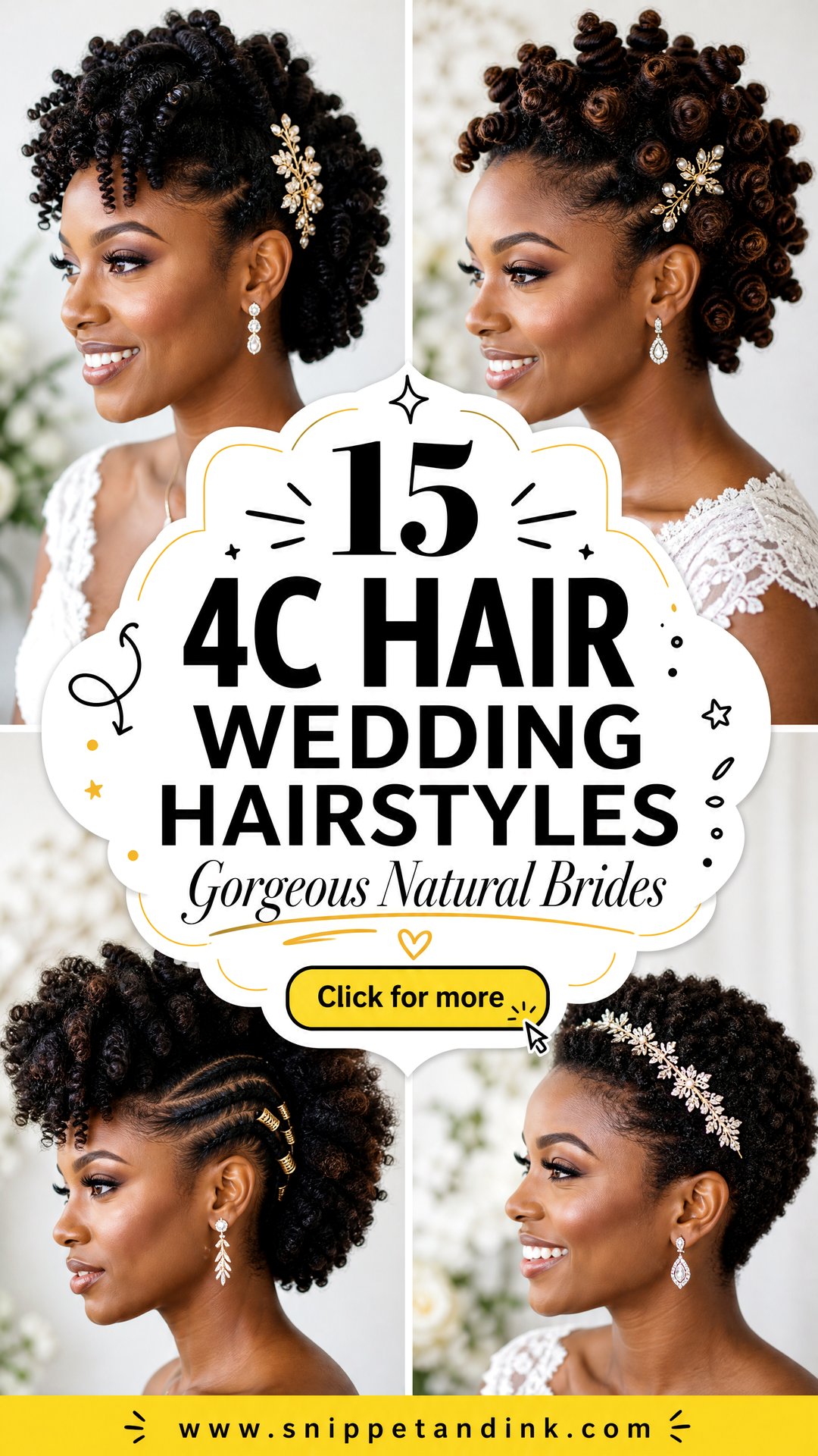 15 4c Hair Wedding Hairstyles for Gorgeous Natural Brides - 15 4c Hair Wedding Hairstyles for Gorgeous Natural Brides