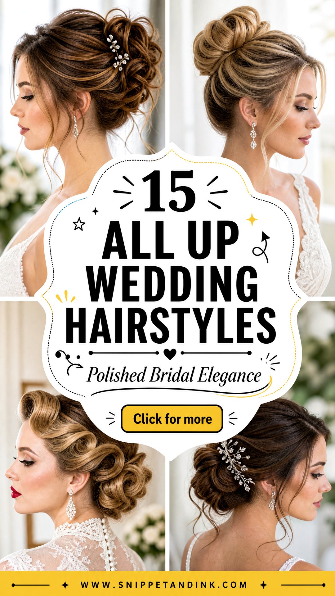 15 All Up Wedding Hairstyles for Polished Bridal Elegance - 15 All Up Wedding Hairstyles for Polished Bridal Elegance