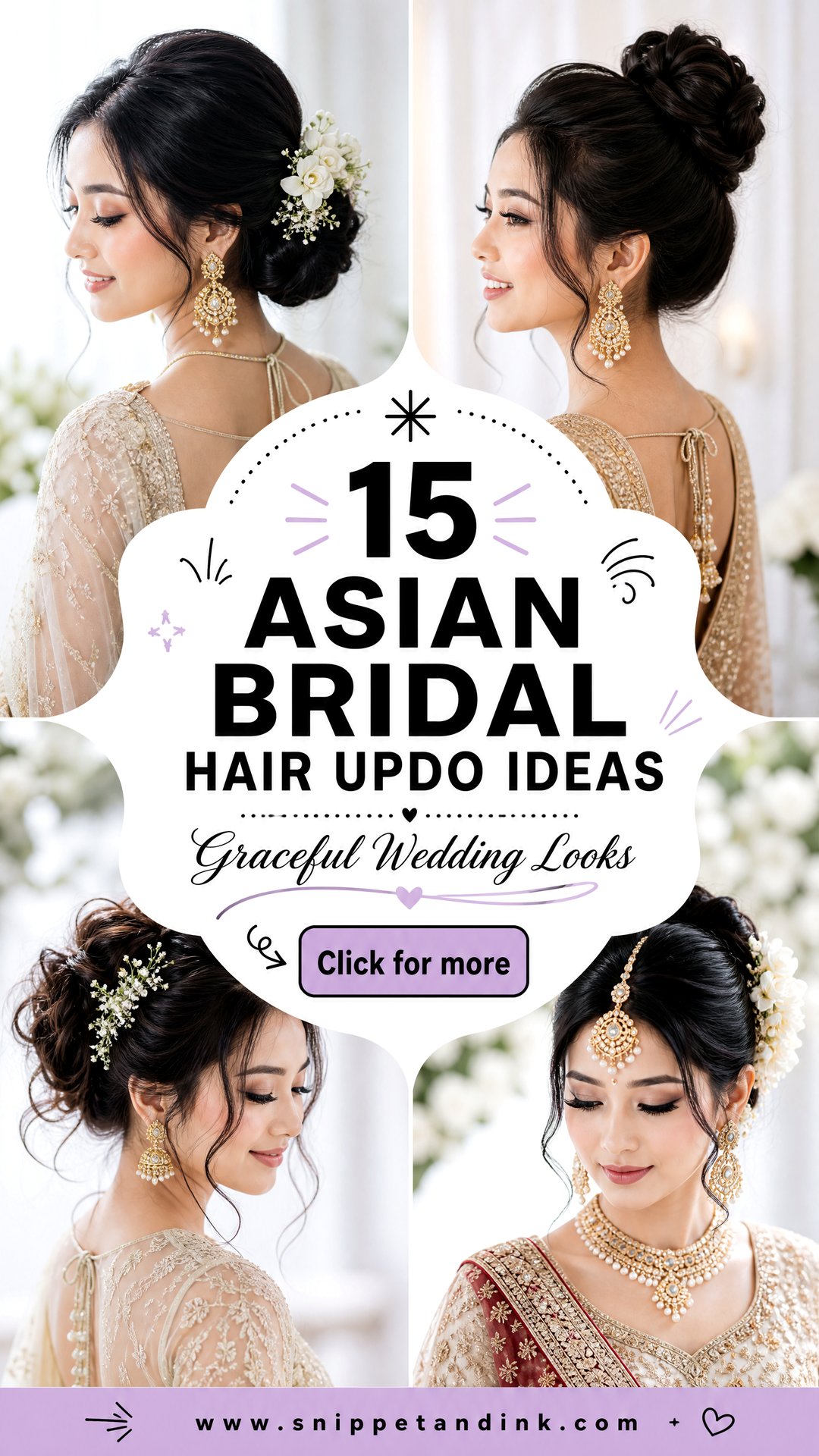 15 Asian Bridal Hair Updo Ideas for Graceful Wedding Looks - 15 Asian Bridal Hair Updo Ideas for Graceful Wedding Looks