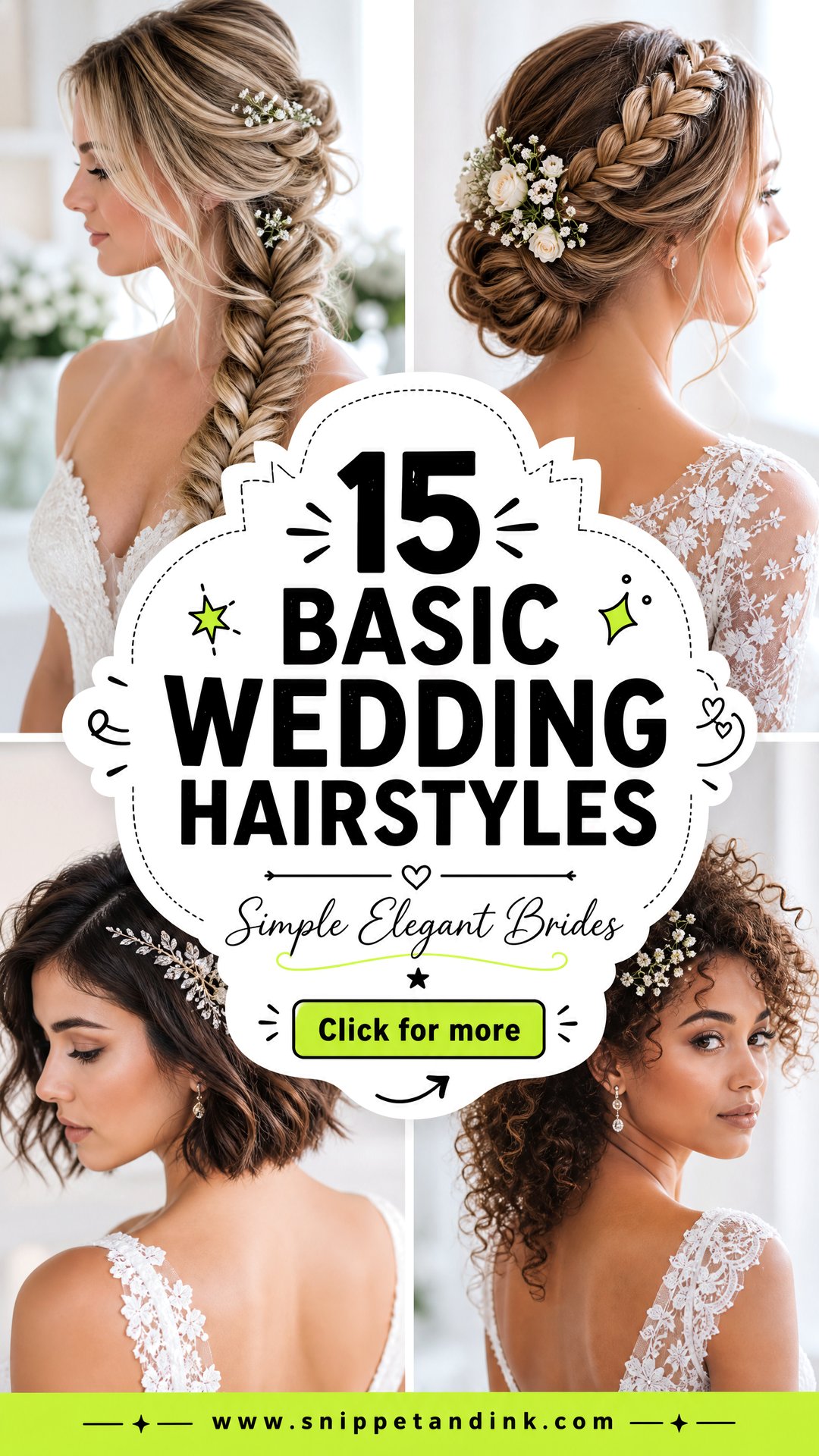 15 Basic Wedding Hairstyles for Simple Elegant Brides - 15 Basic Wedding Hairstyles for Simple, Elegant Brides