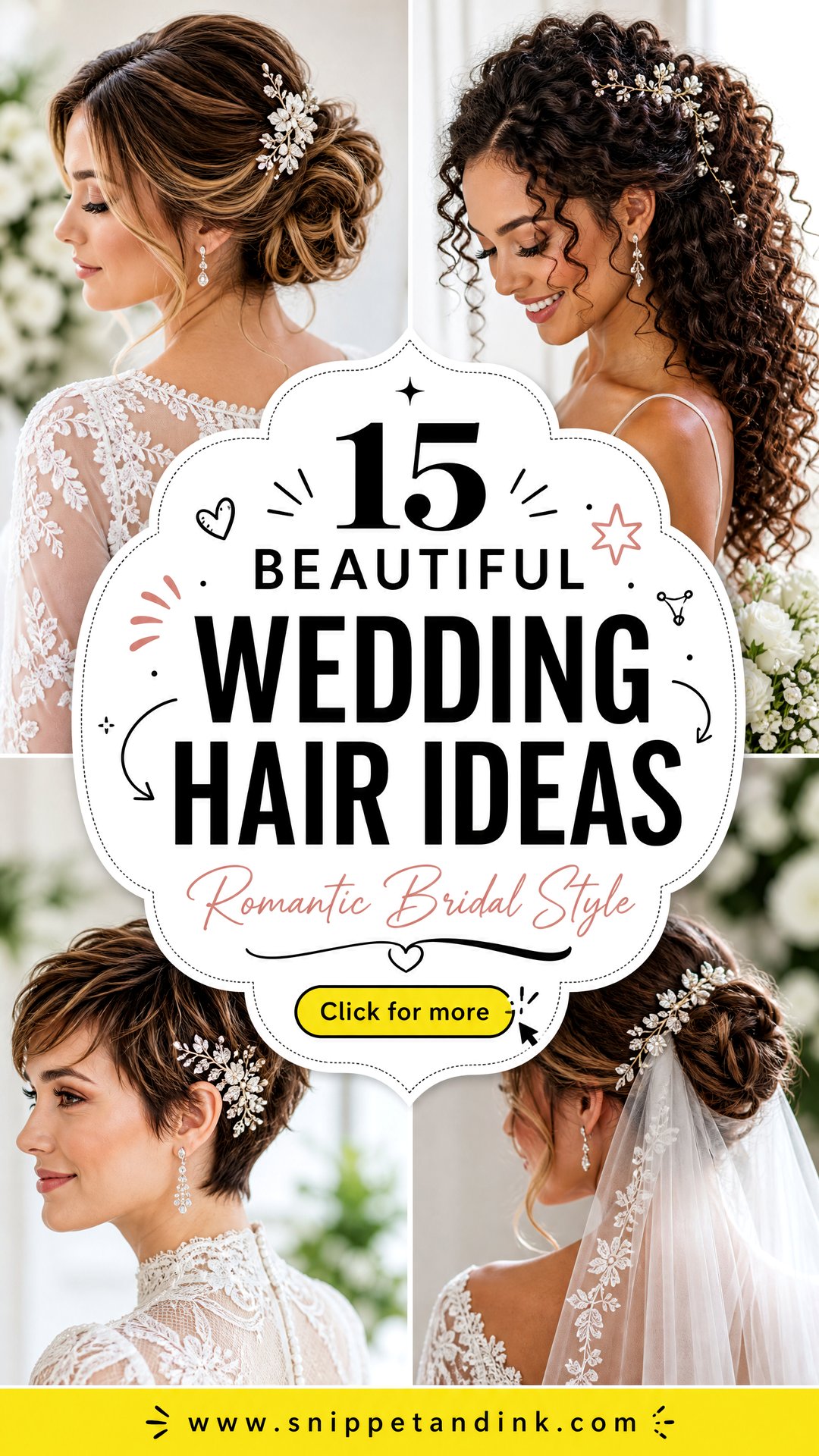 15 Beautiful Wedding Hair Ideas for Romantic Bridal Style - 15 Beautiful Wedding Hair Ideas for Romantic Bridal Style