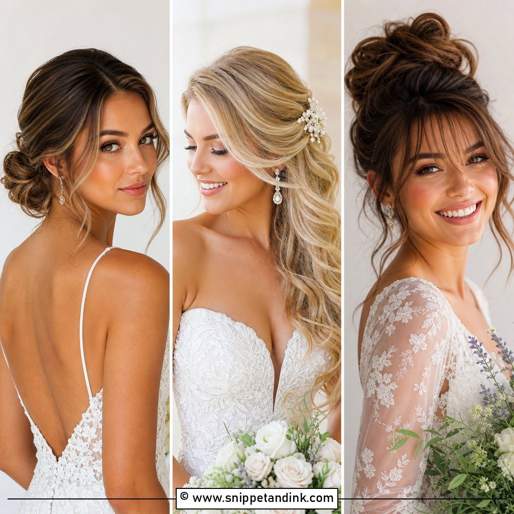 15 Big Forehead Wedding Hairstyles That Flatter Beautifully