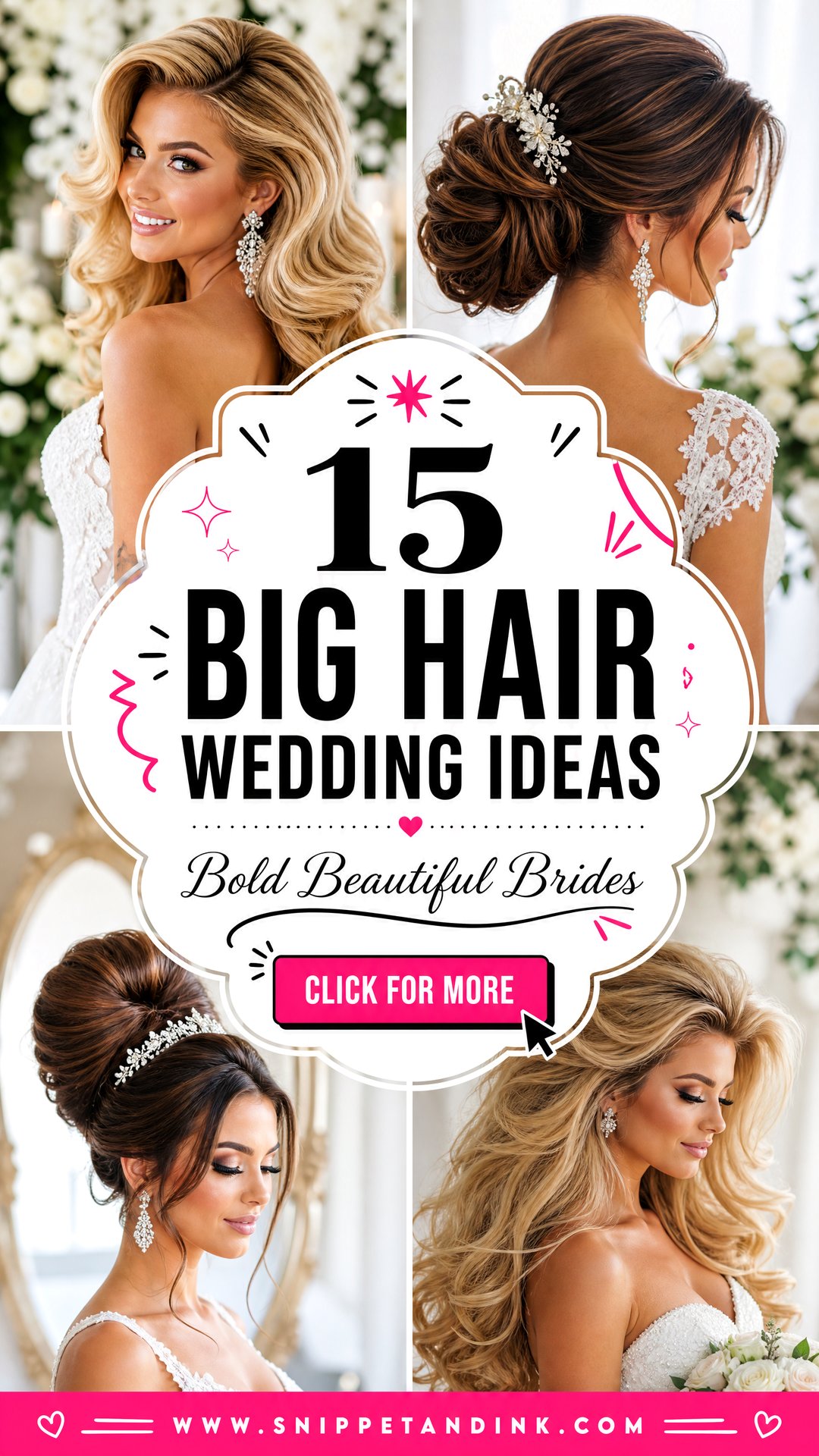 15 Big Hair Wedding Ideas for Bold Beautiful Brides - 15 Big Hair Wedding Ideas for Bold, Beautiful Brides