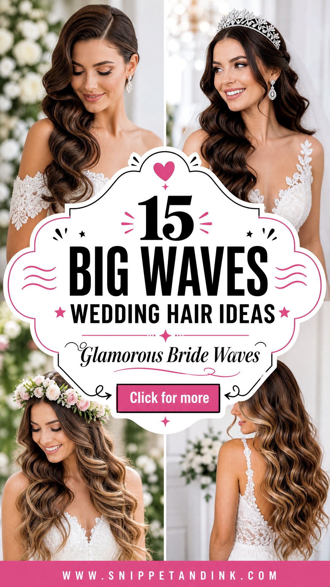 15 Big Waves Wedding Hair Ideas for Glamorous Brides - 15 Big Waves Wedding Hair Ideas for Glamorous Brides